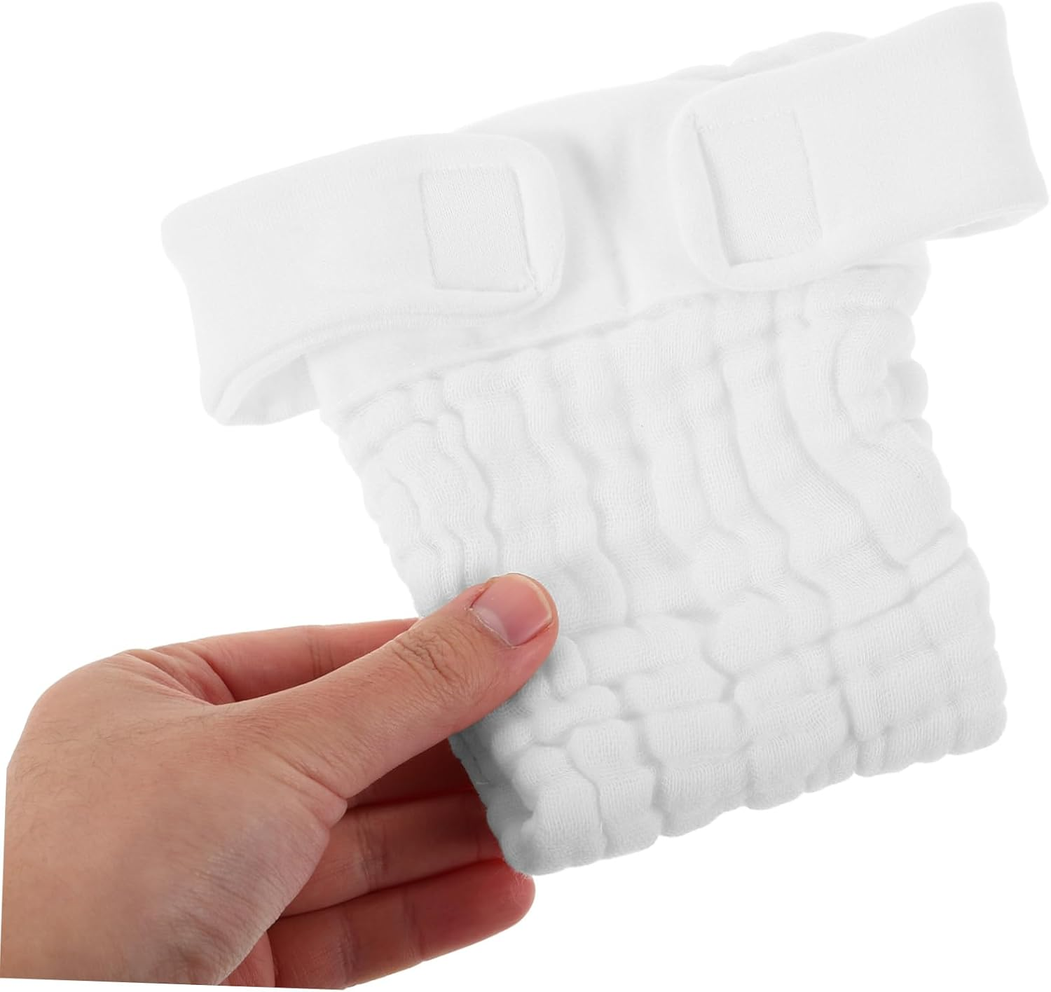 3Pcs Washable Cotton Diapers for Newborns Reusable Cloth Diaper Pants Inserts for Boys and Girls image number 6