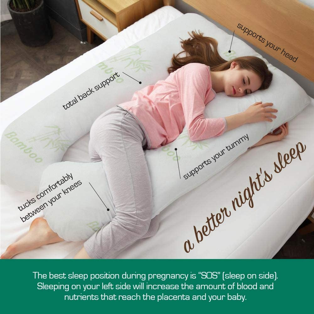 Woolcomfort Australian Made Pregnancy/Maternity/Nursing Pillow Body Feeding Support (Pillowcase Included) (Cream) image number 6