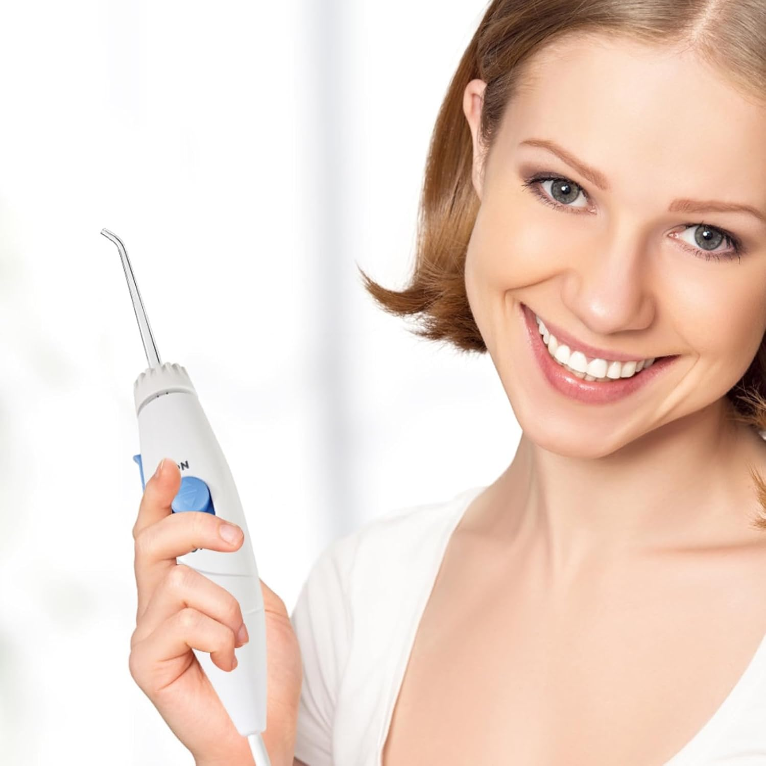 Replacement Hose and Handle Parts Compatible with Waterpik Replacement Parts - Waterpik Water Flosser WP-100 WP-300 WP-660 WP-900 Series Oral Irrigator, Oral Hygiene Accessories(Slide Switch, White) image number 6