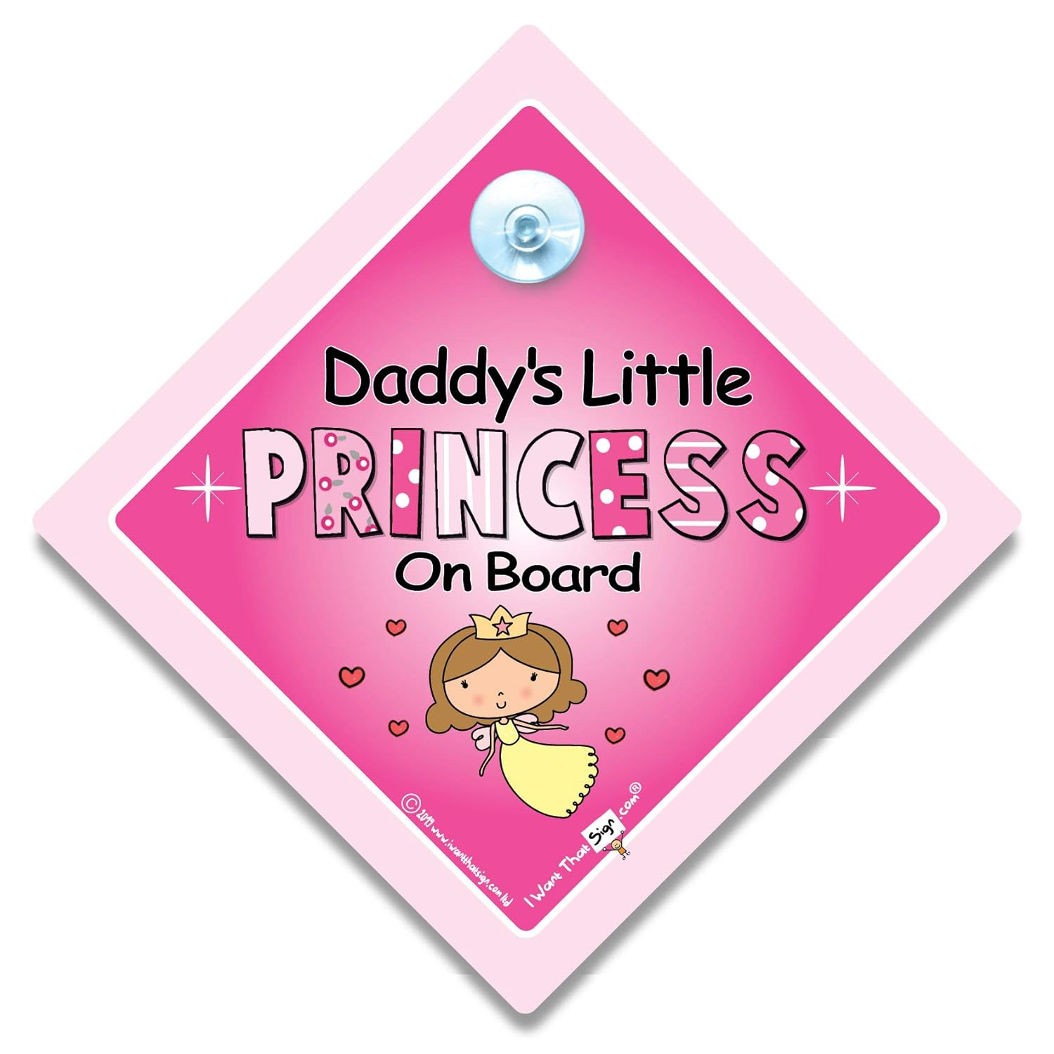 Daddy'S Little Princess Car Sign, Baby on Board Sign, Daddy'S Little Princess on Board Car Sign, Daddy'S Princess, Baby on Board, Baby Car Sign, Car Signs, Bumper Sticker, Princess Car Sign, Princess on Board Sign, Baby Sign, Baby Car Sign image number 1