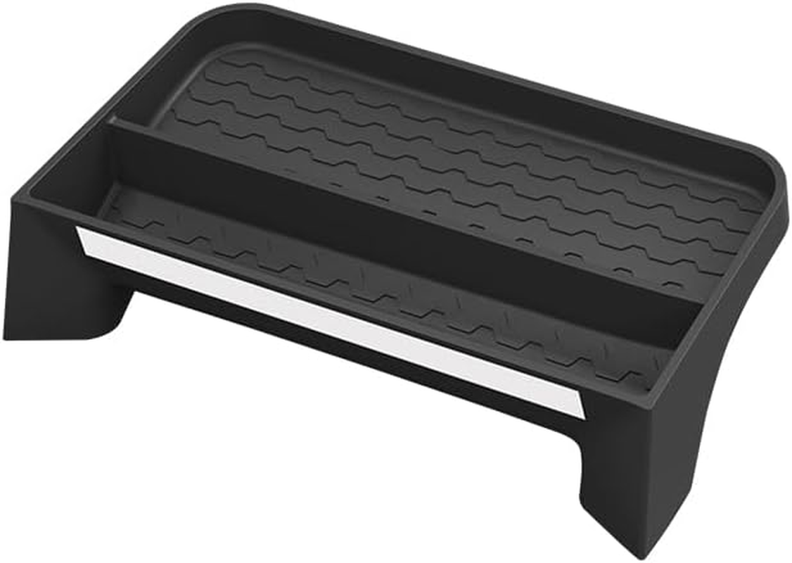 For BYD Shark 6 Dash Screen Back Storage Box, Silicone, Black, Adhesive-Backed Organizer 2024-2025 BYD Shark Accessories image number 3