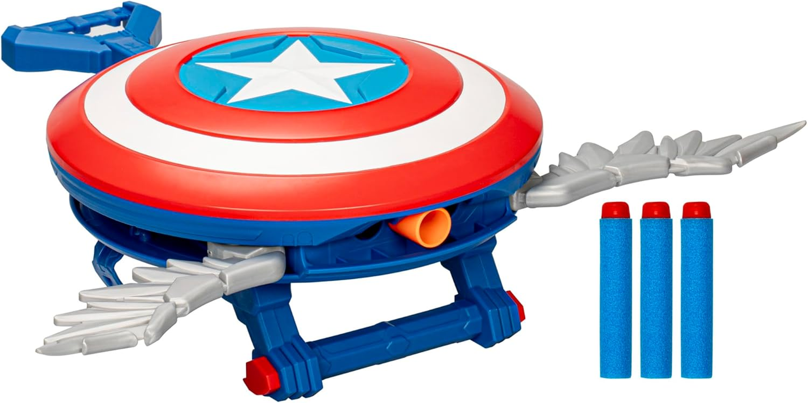 Marvel Studios Captain America Brave New World NERF Skyshot Blaster, Shield Roleplay Toy, Super Hero Toys for Kids 5 and Up image number 3