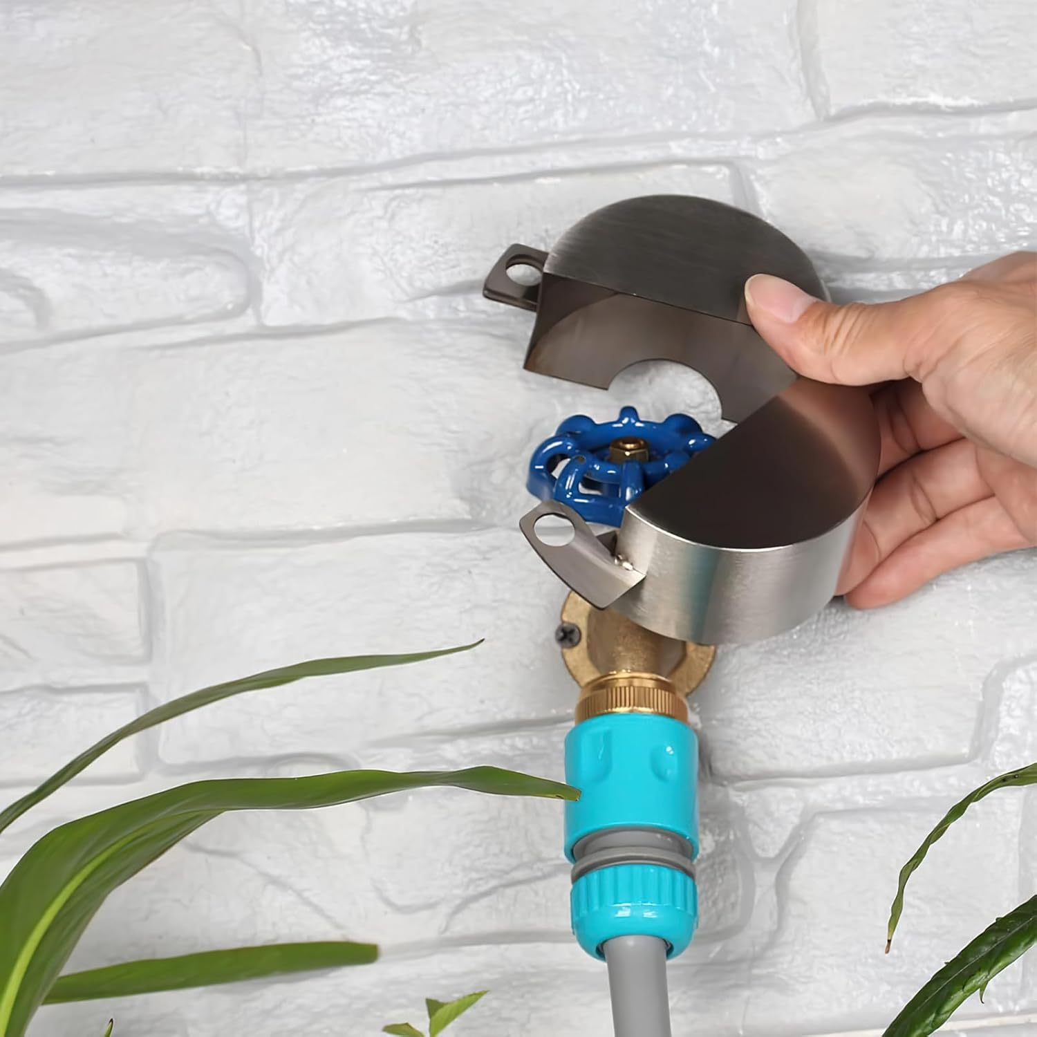 Water Spigot Lock,Outdoor Faucets Lock Cover,Garden Water Saving Faucets Lo-Ck with Padlock,Hose Spigot Protector Lock,Combo Hose Bib Lo-Ck,Prevent Wa-Ter Theft Faucet Tap Lock image number 6