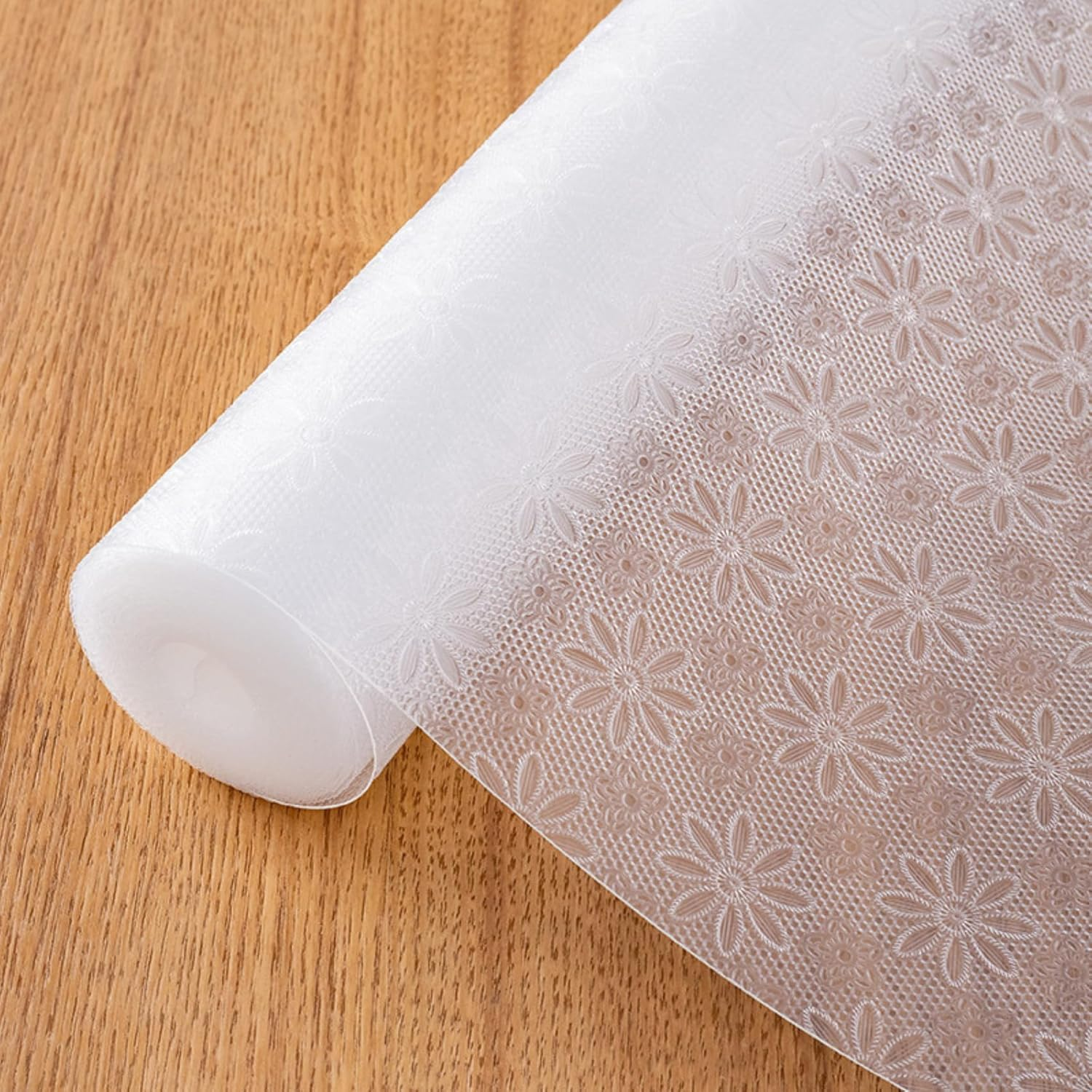 Shelf Liner 30 X 500 Cm, Yiaxoyia Non-Slip Oil-Proof Cabinet Paper Drawer Liner for Kitchen Cabinet, Refrigerator, Shelves, Storage, Desks, Washable & Non Adhesive (Flower, 30W X 500L Cm)