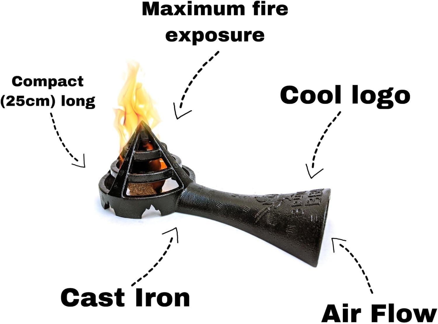 Brutal BBQ Fireguard Firewood and Charcoal Starter | Fire Starters for Grill | Easy to Use Grill Starter | Compact Firestarters for Outdoor Fire Pit | Coal Burner, Firewood and Charcoal Fire Starter image number 2