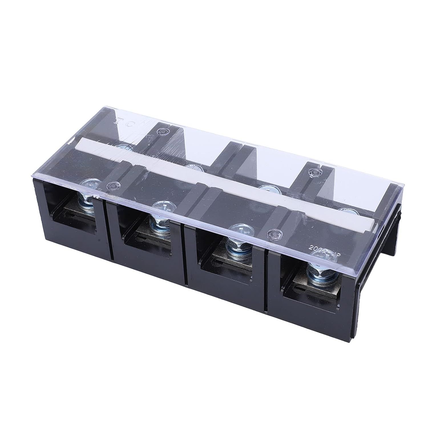 EVTSCAN Terminal Block Screw Type Dual Row 4 Position Strip 200A Barrier for Electrical Connection