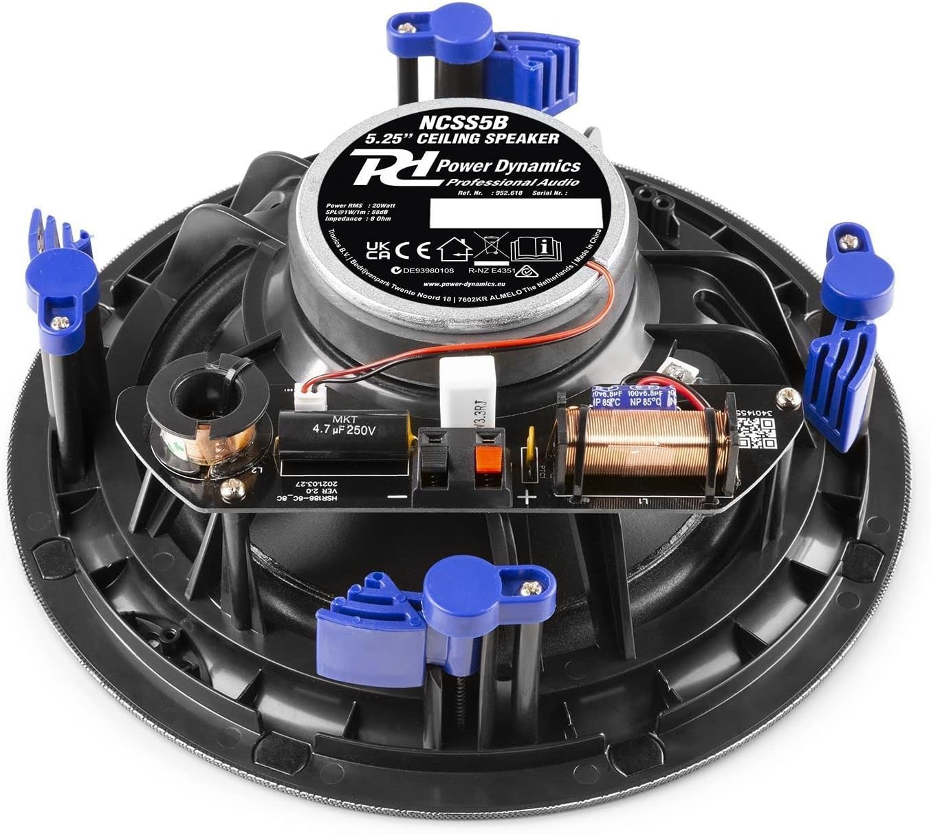 Power Dynamics NCSS5B Black Ceiling Speaker 2 Way 5-Inch Low Profile Coaxial, Home Audio Installation image number 5