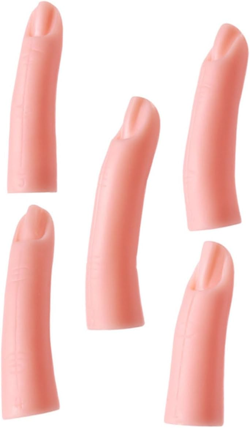 5Pcs Nail Tech Supplies Acrylic Nails Practice Fingers Fake Fingers Training Hand image number 3