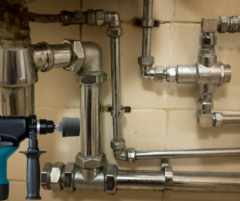 WERHE&reg; SDS plus Rubber Hammer for Hammer Drill with Diameter 36 Mm Diameter - Rubber Hammer Ideal for Working on Sheet Metal, Paving Stones, Piles image number 5