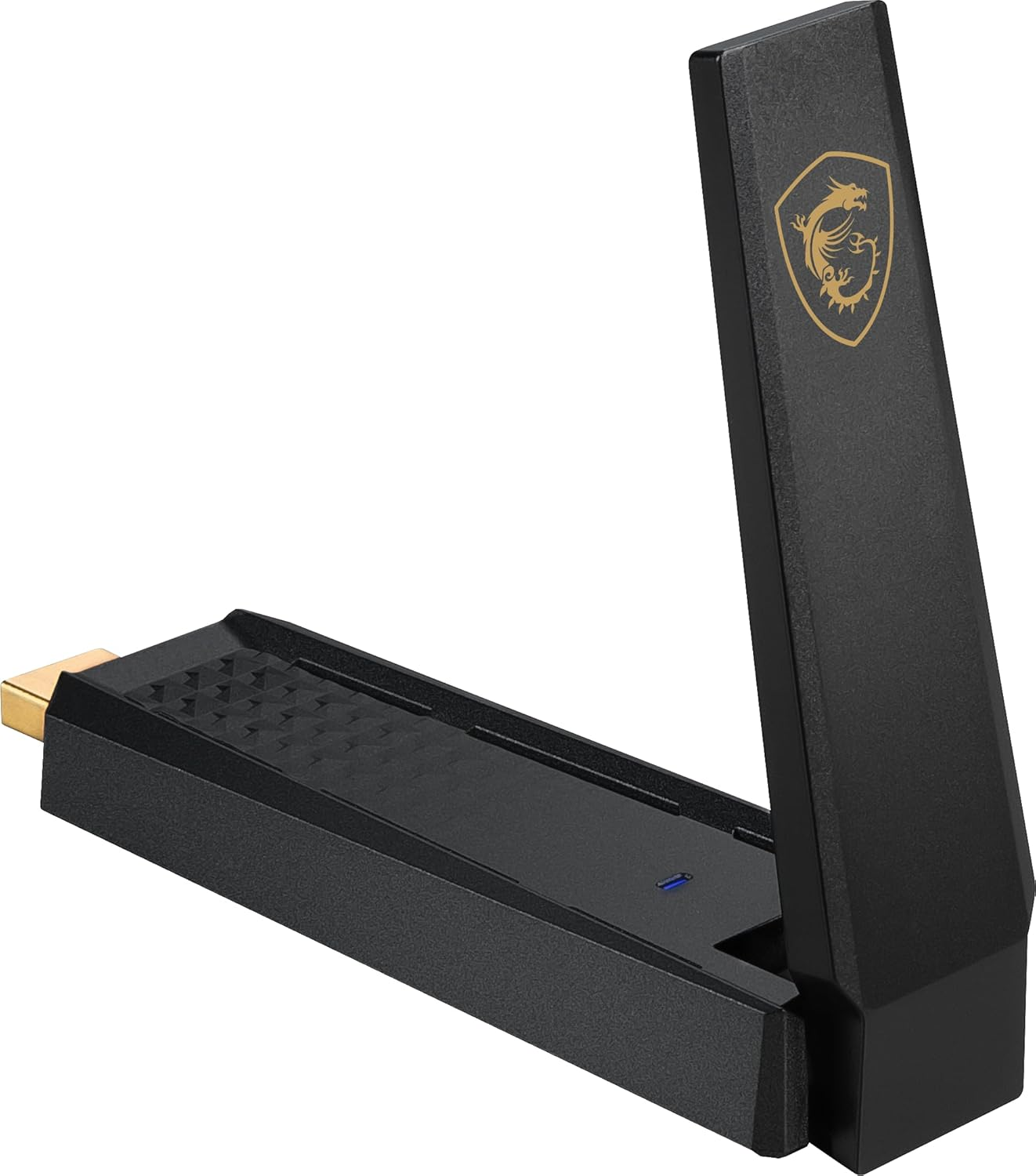 MSI AXE5400 Wifi 6E USB Adapter - WLAN up to 5400Mbps (6Ghz, 5Ghz, 2.4Ghz Wireless), USB 3.2 Gen 1, MU-MIMO, 2X High-Gain Tri-Band Antennas, Beamforming, WPA3 - Cradle Included image number 2