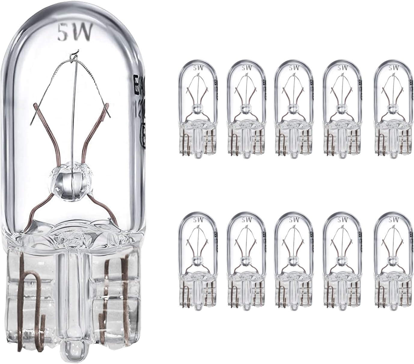 Kitnish Landscape Bulb，5W 12V T10 Wedge Led Base Light Bulbs,Low Voltage Landscape Light Bulbs for Garden Light Bulbs/Deck Light Bulbs/Yard Light Bulbs/Malibu Bulbs，Incandescent Bulb 10Pcs image number 6