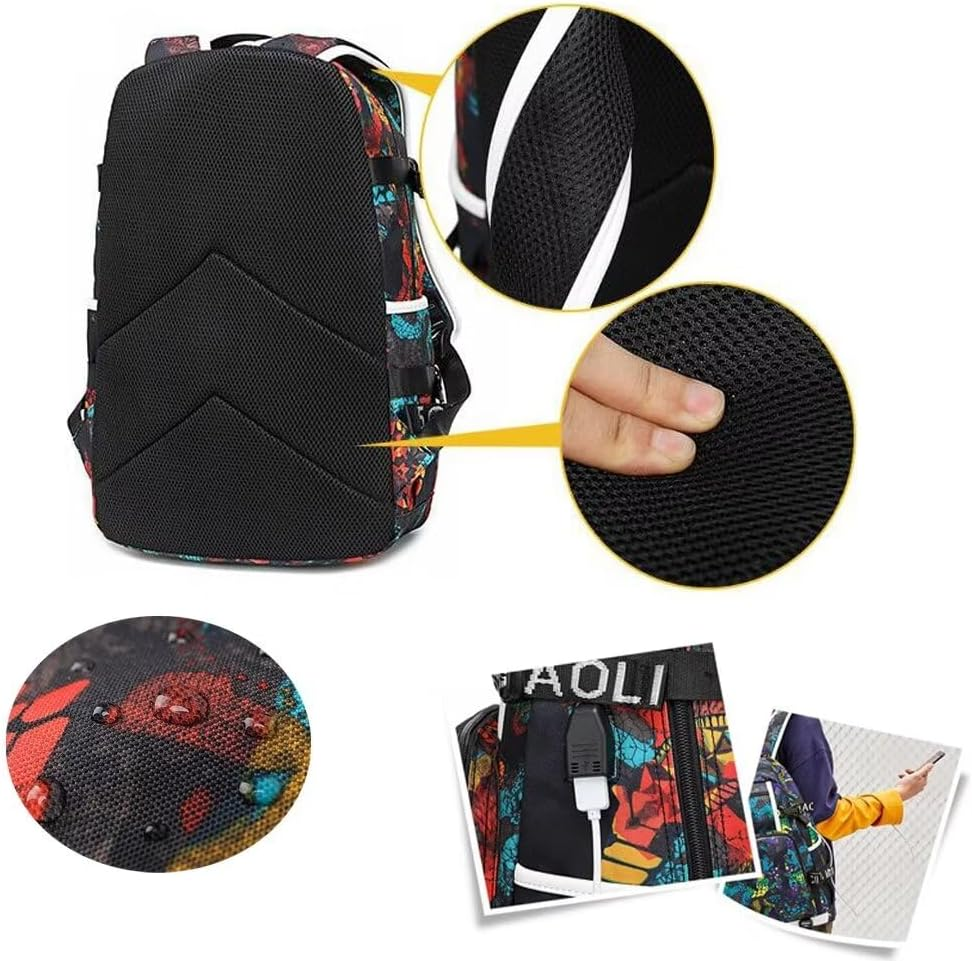 Basketball KB24 Luminous Backpack Travel Daypacks Fans Bookbag for Men Women image number 4