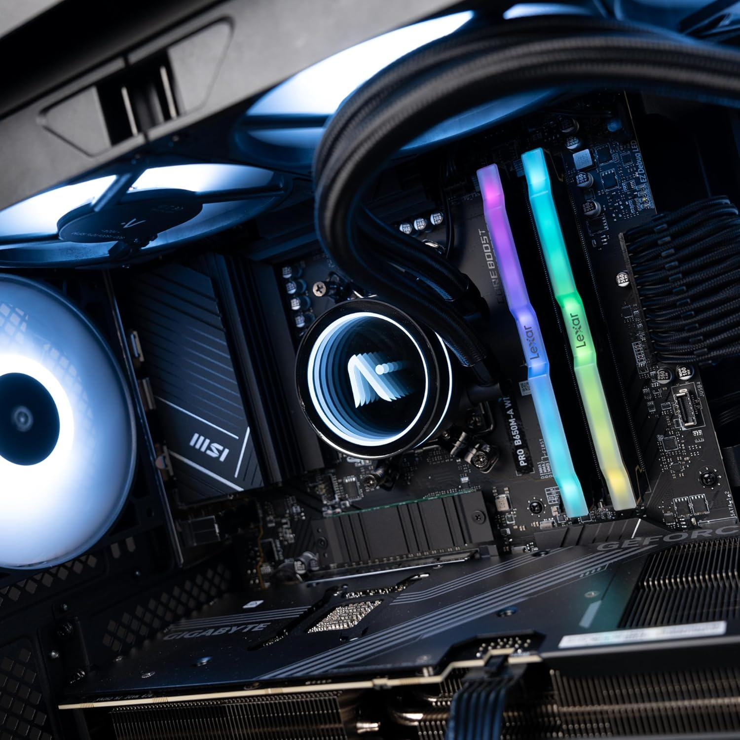 Aftershock Gaming PC | Chamber Black | AMD Ryzen 7 7700 | RTX 5070Ti 16GB | 32GB DDR5 RAM | B650M-A Wi-Fi MOBO | 1TB Gen4 SSD | 850W PSU | Windows 11 image number 2