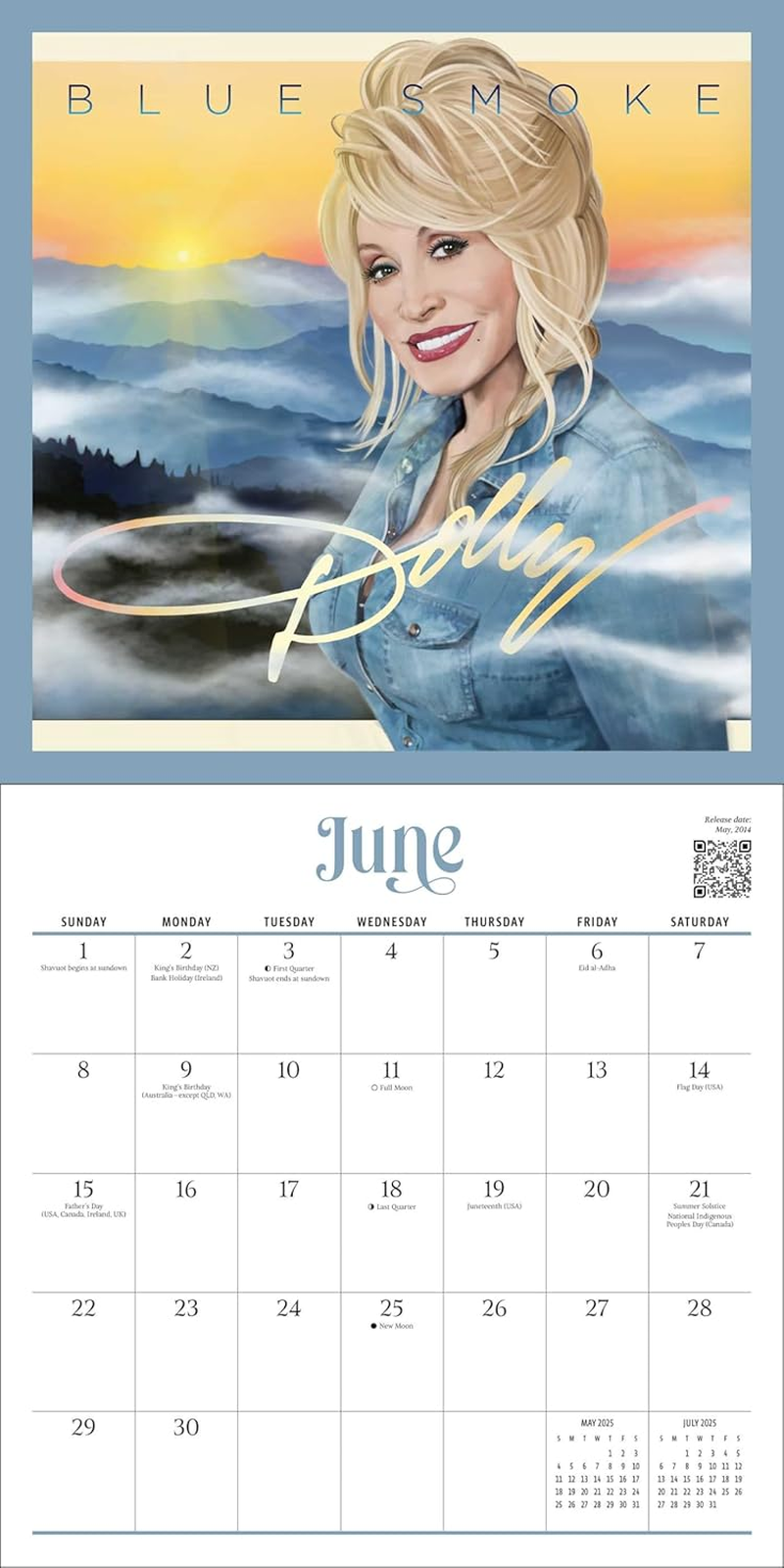 Dolly Parton 2025 Wall Calendar: a Collection of Iconic Album Covers