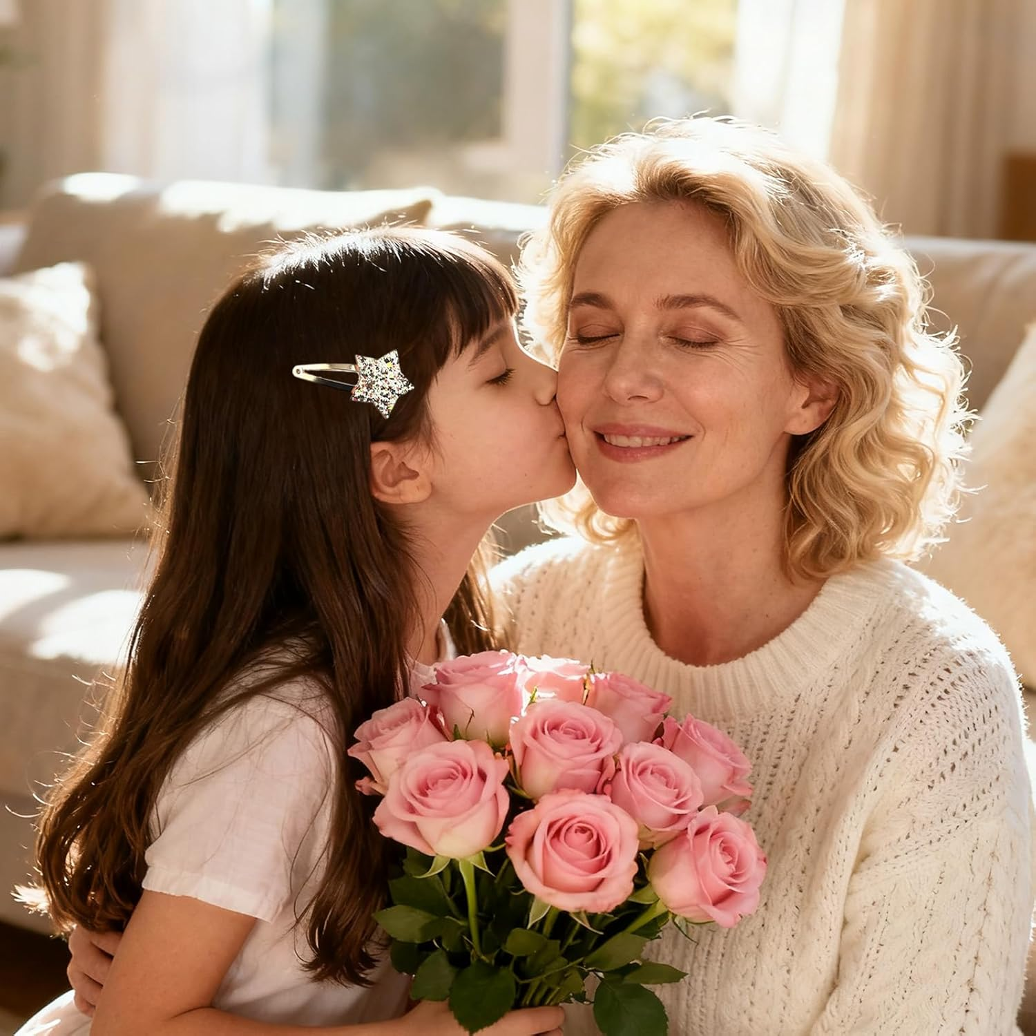 Hair Clips Set, White Metal Hair Accessories for Girls and Toddlers, Cute Designs for Daily Wear and Parties