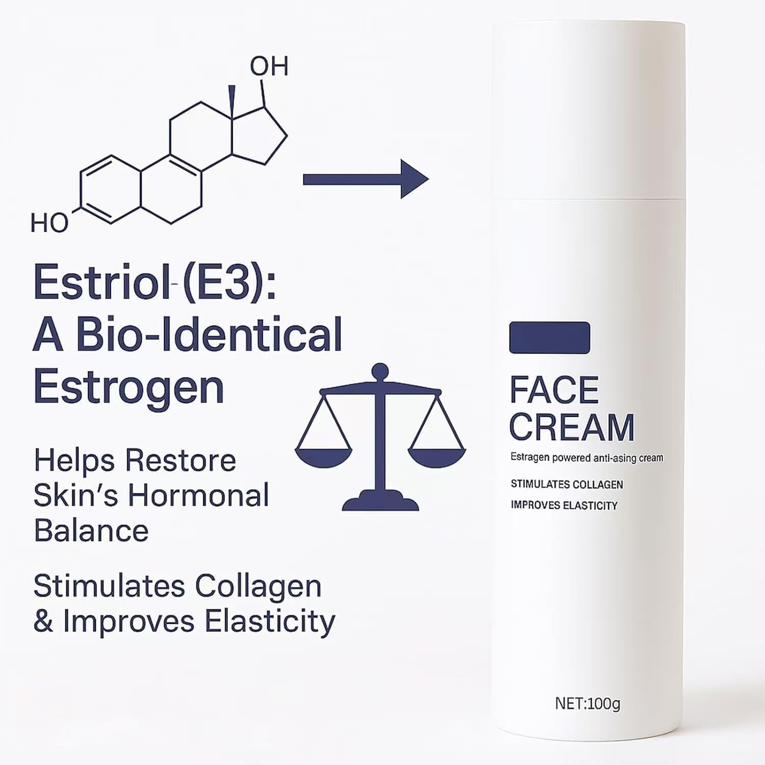 Estrogen-Powered Anti-Aging Cream,Facial Hydrating Cream, Intensive Hydrating to Firm,For Sensitive Dry Oily Mature Skin Women Men image number 5