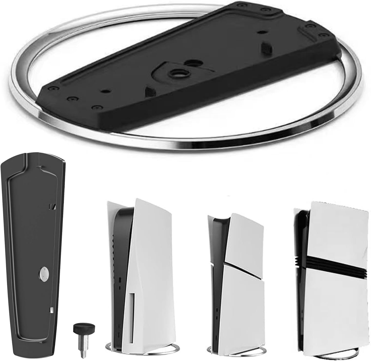 Vertical Stand for PS5 Consoles with Screws - Playstatio-N 5 Slim Base Accessories image number 2