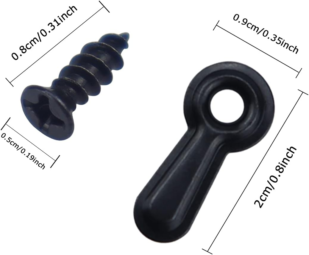 Picture Frame Turn Button Fasteners Set - 100 Pieces Picture Frame Hardware Backing Clips Photo Frame Hardware Clips with 100 Pieces Screws for Craft, Hanging Pictures, Photos