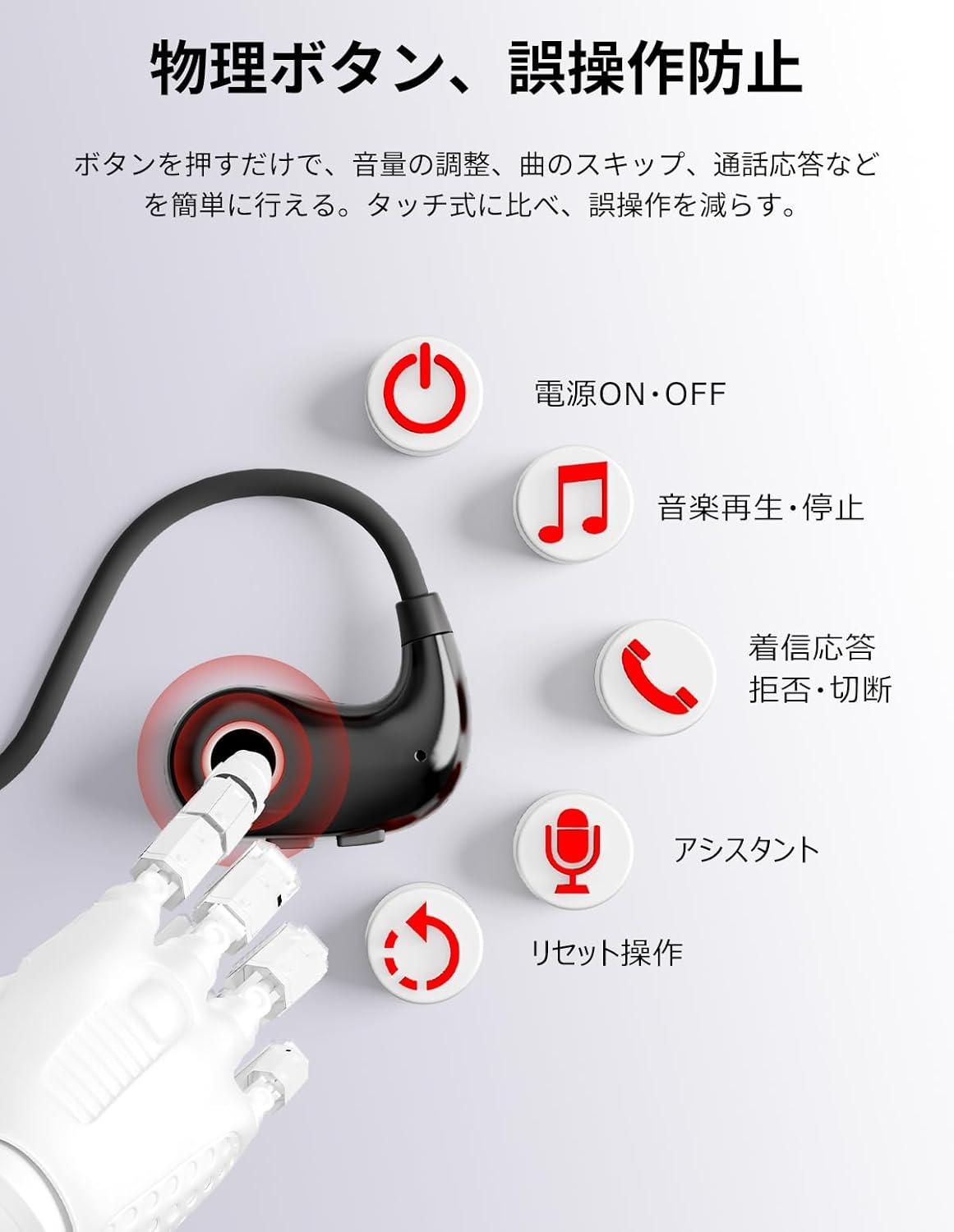 Earaku Open Ear Earbuds, Equipped with DSP Amplifier, Open Type That Breaches Traditional Sound Quality, Wireless Earphones, Bluetooth 5.4, Does Not Block Ears, Air Conduction Earphones, Ear Cuffs