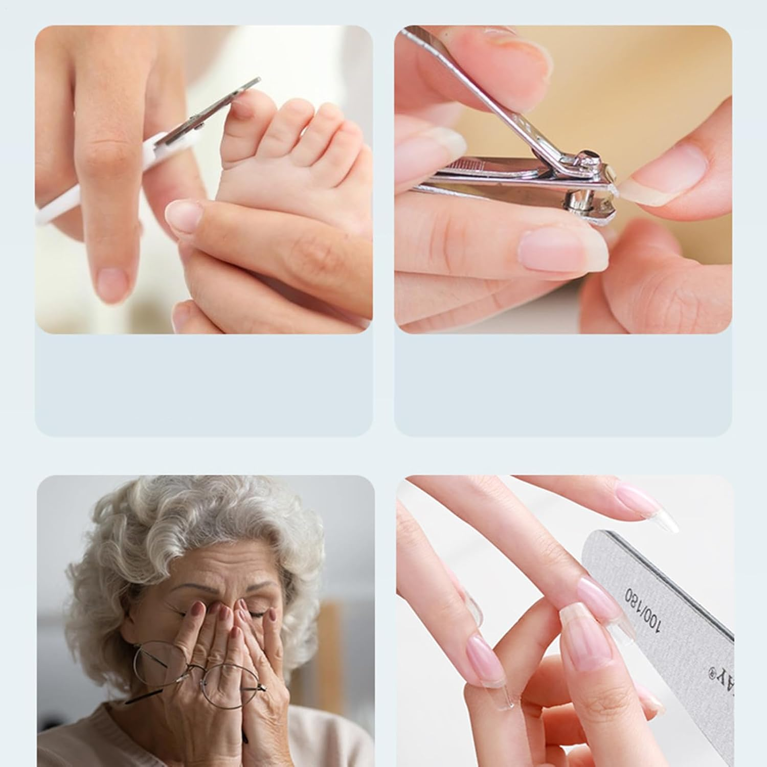 Auto Nail Clipper | 3 Speeds Fingernail Cutter with LED Light and Clip Storage - Safety Fingernail Trimmer | for Adults Seniors Men Caregivers Women Elderly