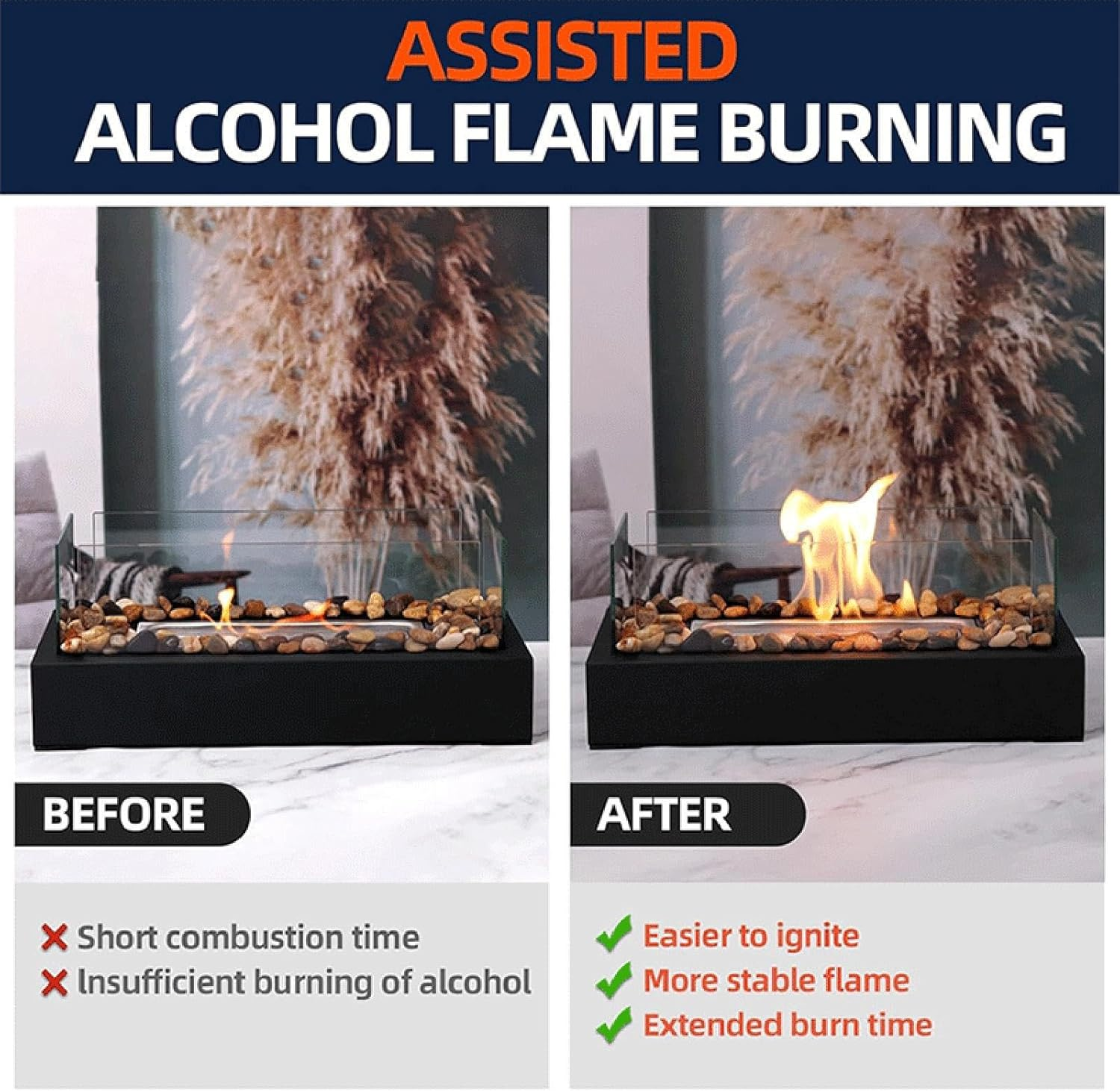 Fireplace Wool, Ceramic Wool Sponge, Portable Fiber Insulation Ceramic Wool, Firepit Sponge Cotton, Table Top Firepit Sponge, Firepit Ceramic Cotton Core Replacement for Ethanol Fireplace image number 1