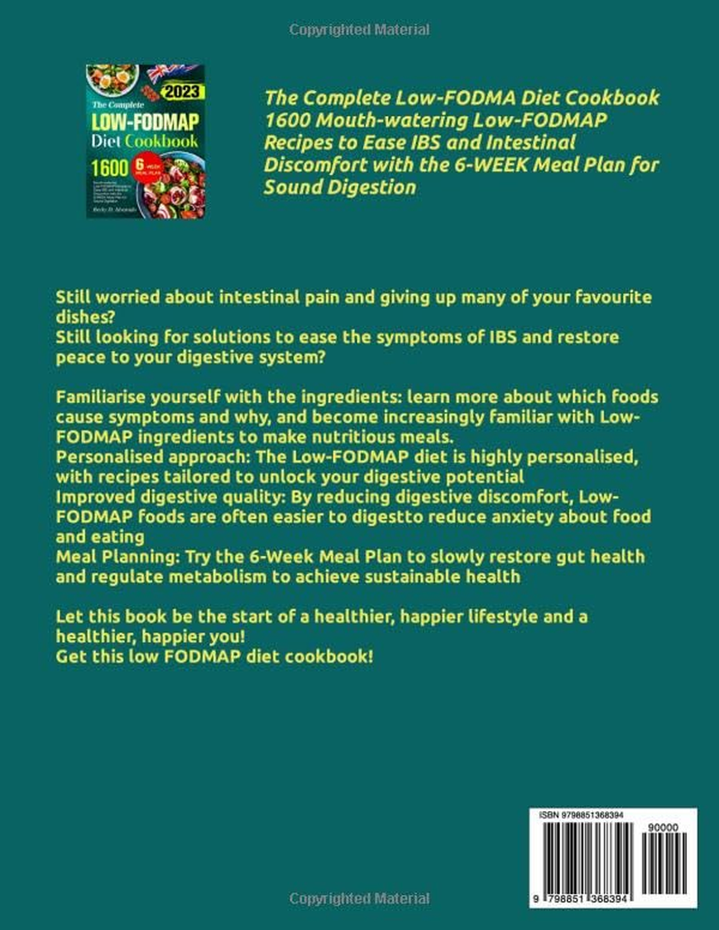 The Complete Low-Fodma Diet Cookbook: 1600 Mouth-Watering Low-Fodmap Recipes to Ease IBS and Intestinal Discomfort with the 6-WEEK Meal Plan for Sound Digestion image number 1