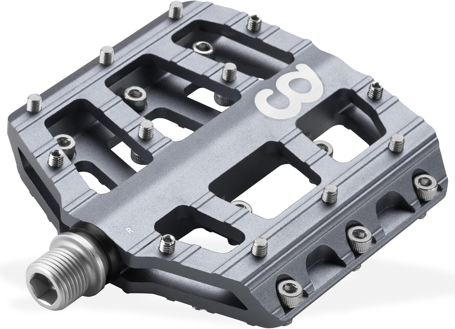 Cyclingdeal Flat Mountain BMX MTB Aluminum Bike Sealed Bearing Pedals - Large Bicycle Platform Pedals 9/16" with Anti-Skid Anti-Slip Nail