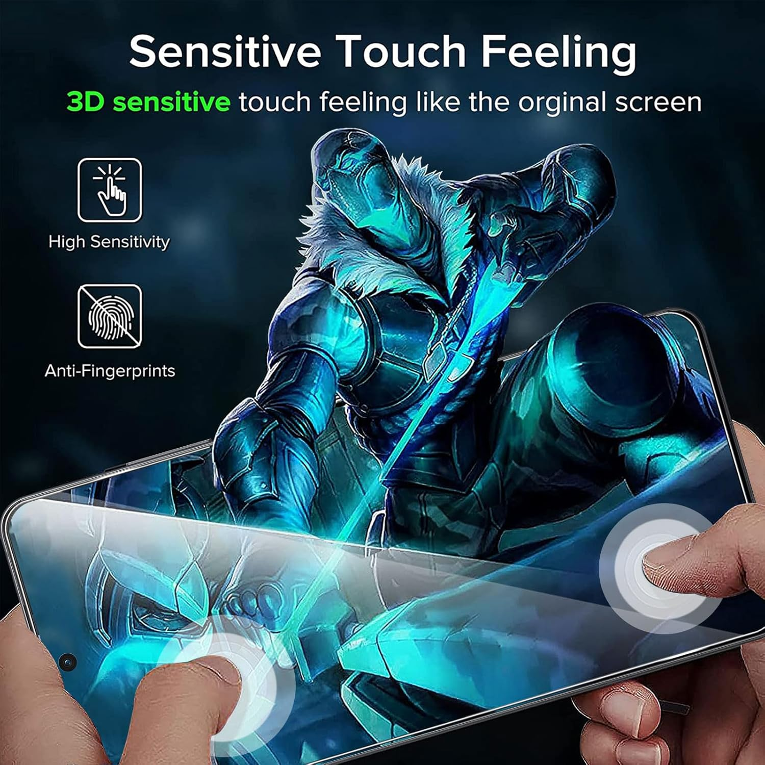 Pack of 2 + 2 Screen Protectors Compatible with Oneplus 13R 5G for Tempered Glass + Camera Protective Film, 9H Hardness HD Clear Film, Anti-Scratch, Anti-Fall Screen Protector image number 1