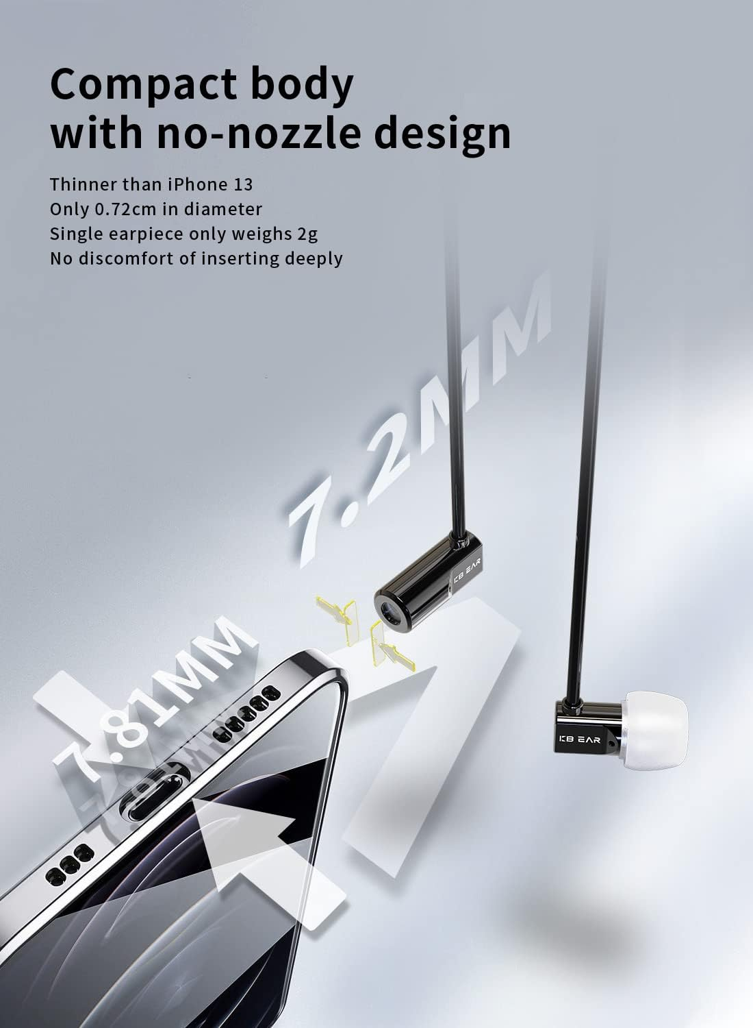 Nex KBEAR Dumpling Sleeping Cable Earphones in Ear Monitors Lightweight DIN Noise Isolation In-Ear Headphones with Microphone for Insomnia, Side Sleep, Travel, Meditation and Relaxation (Pink) image number 1