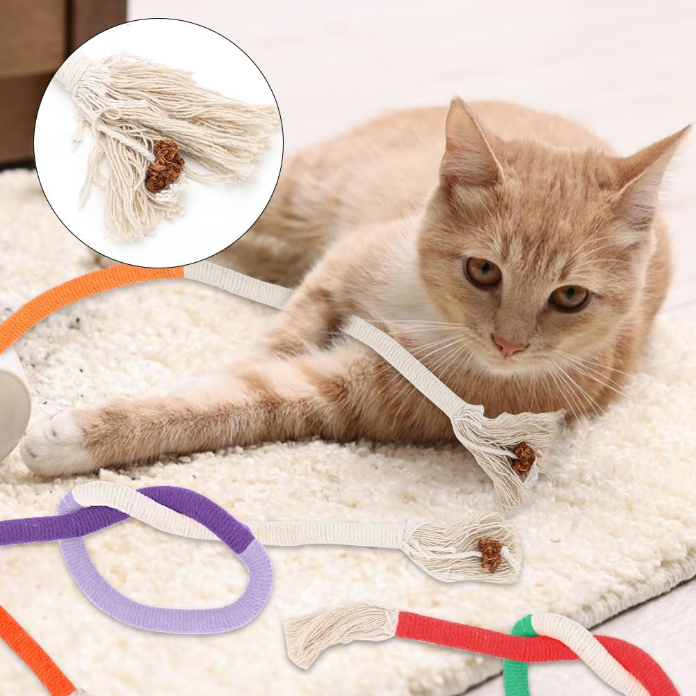 RANJIMA Catnip Toy Teething Rope, Pack of 3 Cat Toy, Interactive Cat Toy, Chew Toy, Cat Interactive Cat Toy for Teeth and Playtime image number 3