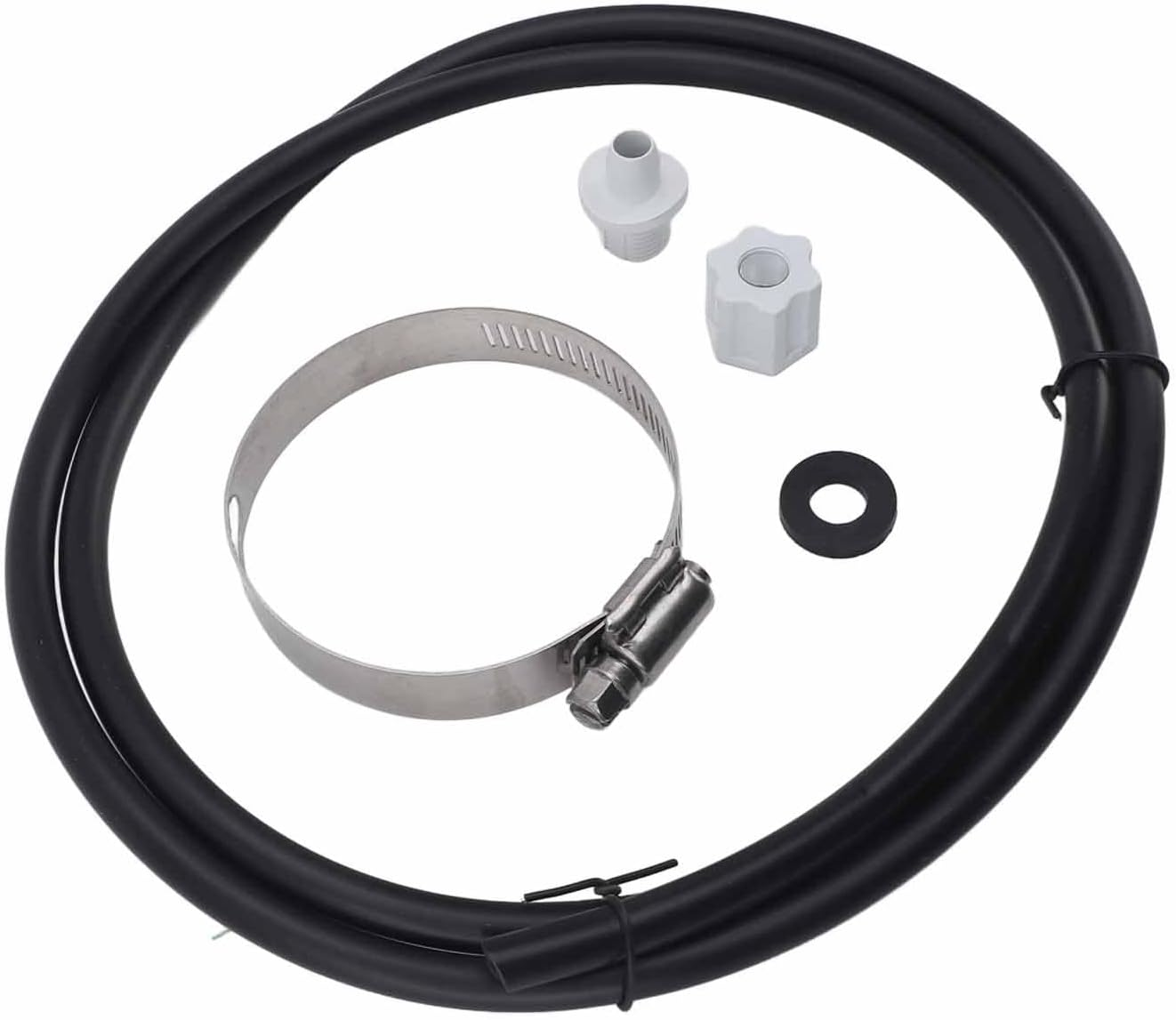 Swimming Pool Chlorinator Connection Kit with 1.21M Tubing, Saddle Clamp for Hayward CL200 CL220, PVC and Stainless Steel Construction, 5-Piece Set