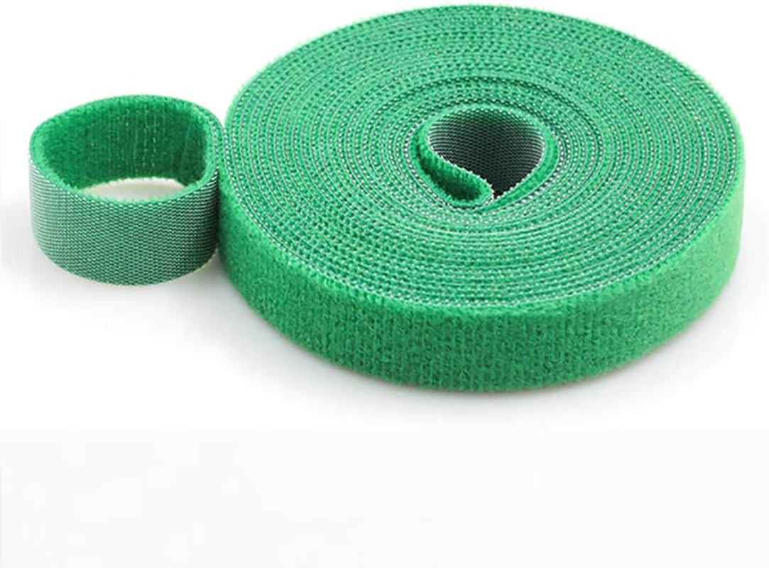 1CM X 5M Cable Ties Self Adhesive Tape Straps Strips Hook and Loop One-Wrap Cable Wraps for DIY Closing and Cable Organizer (White)