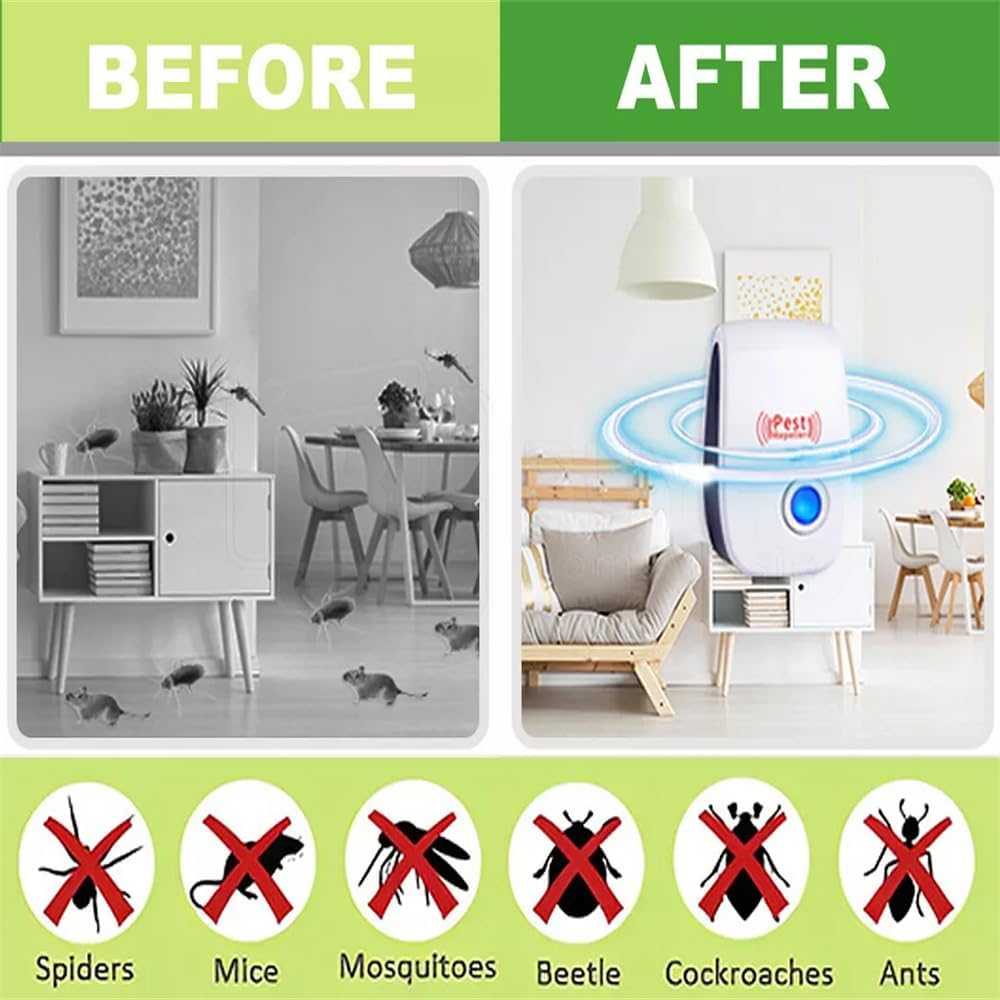 6Pcs Ultrasonic Pest Repeller Electronic Reject Mouse Rat Mosquito Insect Control AU image number 4