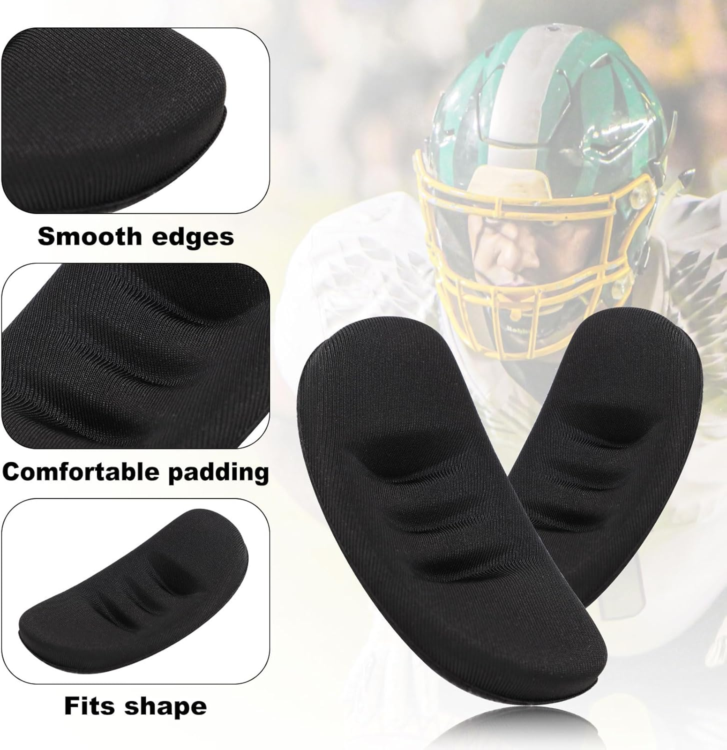 2Pcs Softball Fielder'S Facemask Chin Cup, Comfortable Mask Chin Pad Catchers Mask Replacement Chin Pads Protective Baseball Softball Helmet Padding for Men Women Teens Youth image number 5