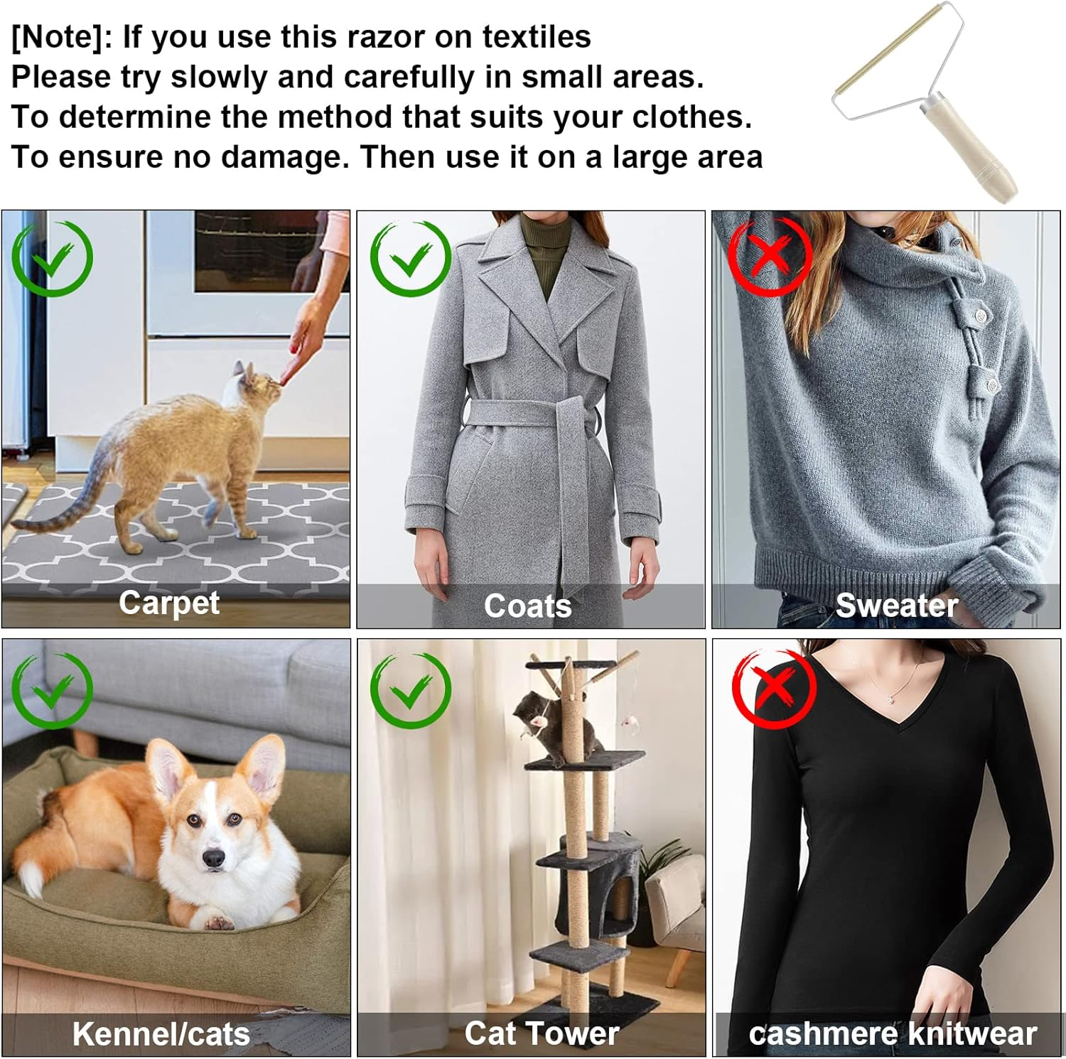 Lint Remover Pet Hair, Lint Shaver for Clothes and Carpet, Pet Hair Remover Sofa, Magic Paws Lint Brush, Cat Hair Remover, Lint Remover image number 5