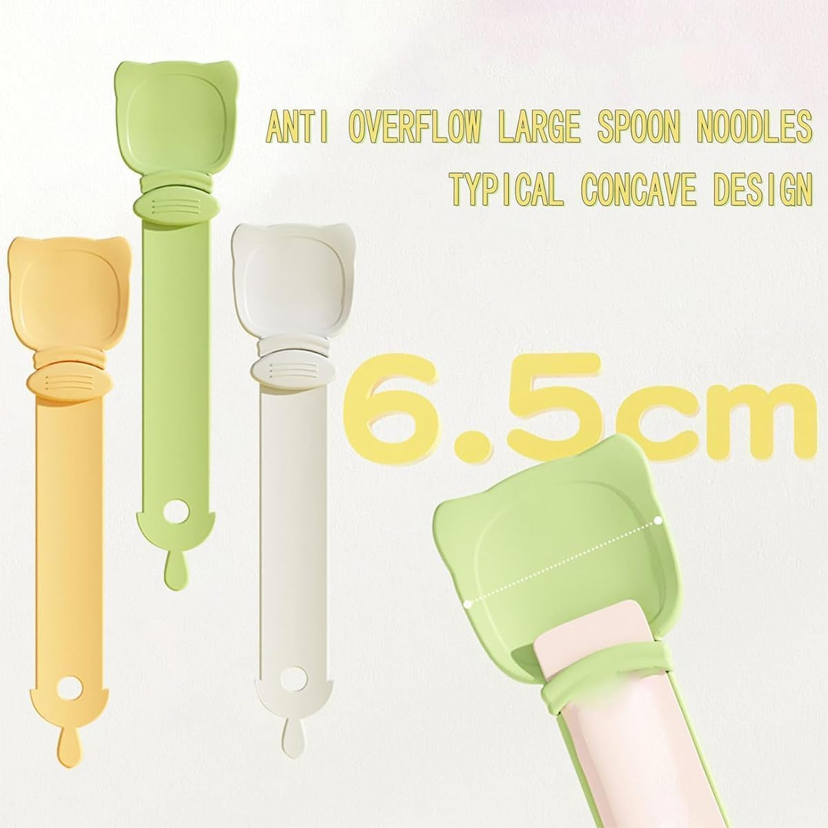 2 X Yellow Cat Strips, Squeeze Spoon, Feeder Cat Strip, Pet Feeder, Cat Food Spoon, Flexible Pet Spoon, Multifunctional Cat Snack Spoon for Pets, Bowls, Drinkers and Accessories image number 2