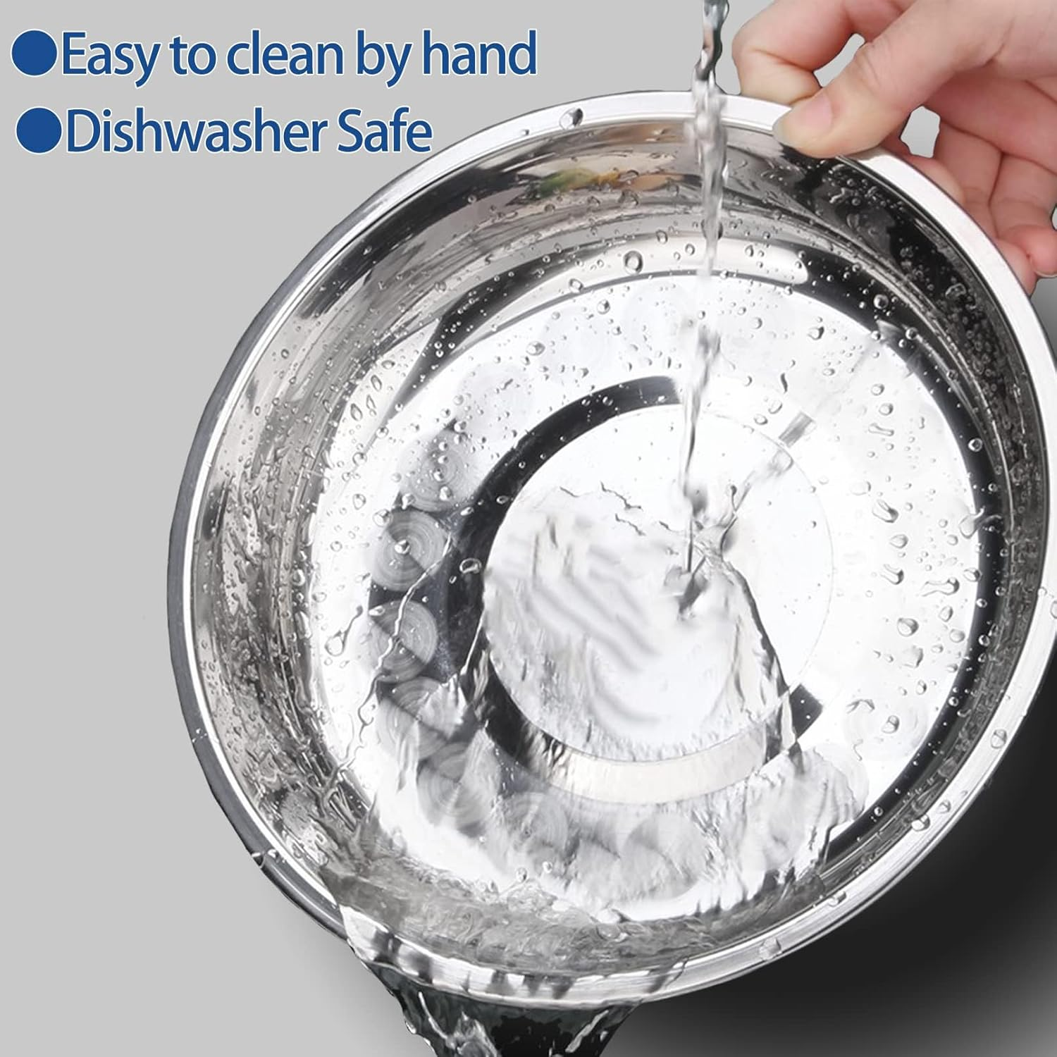 Kathson 8 Pcs Stainless Steel Cat Food Bowls, Replacement Whisker Relief Cat Metal Dishes, Shallow Wide Cat&Dog Food and Water Bowl Suitable for Pet Feeding Stand, Dishwasher Safe (7.00 Inch Dia.) image number 2