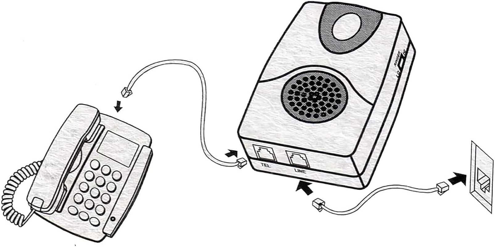 VOCA Telephone Ringer Amplifier, Boost up to 105Db with LED Light Notification for Landline Phones, Wall Mountable, Ideal for Noisy and Hearing-Impaired Environments image number 2