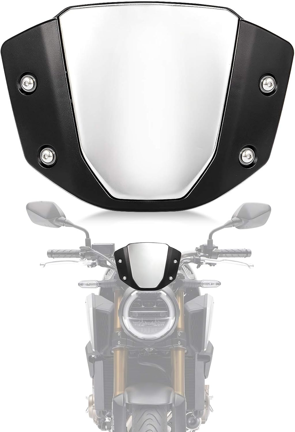 Motorcycle Windscreen Shield Wind Screen Windscreen for CB650R 2019 2020 2021 2022 2023 (Blue) image number 5