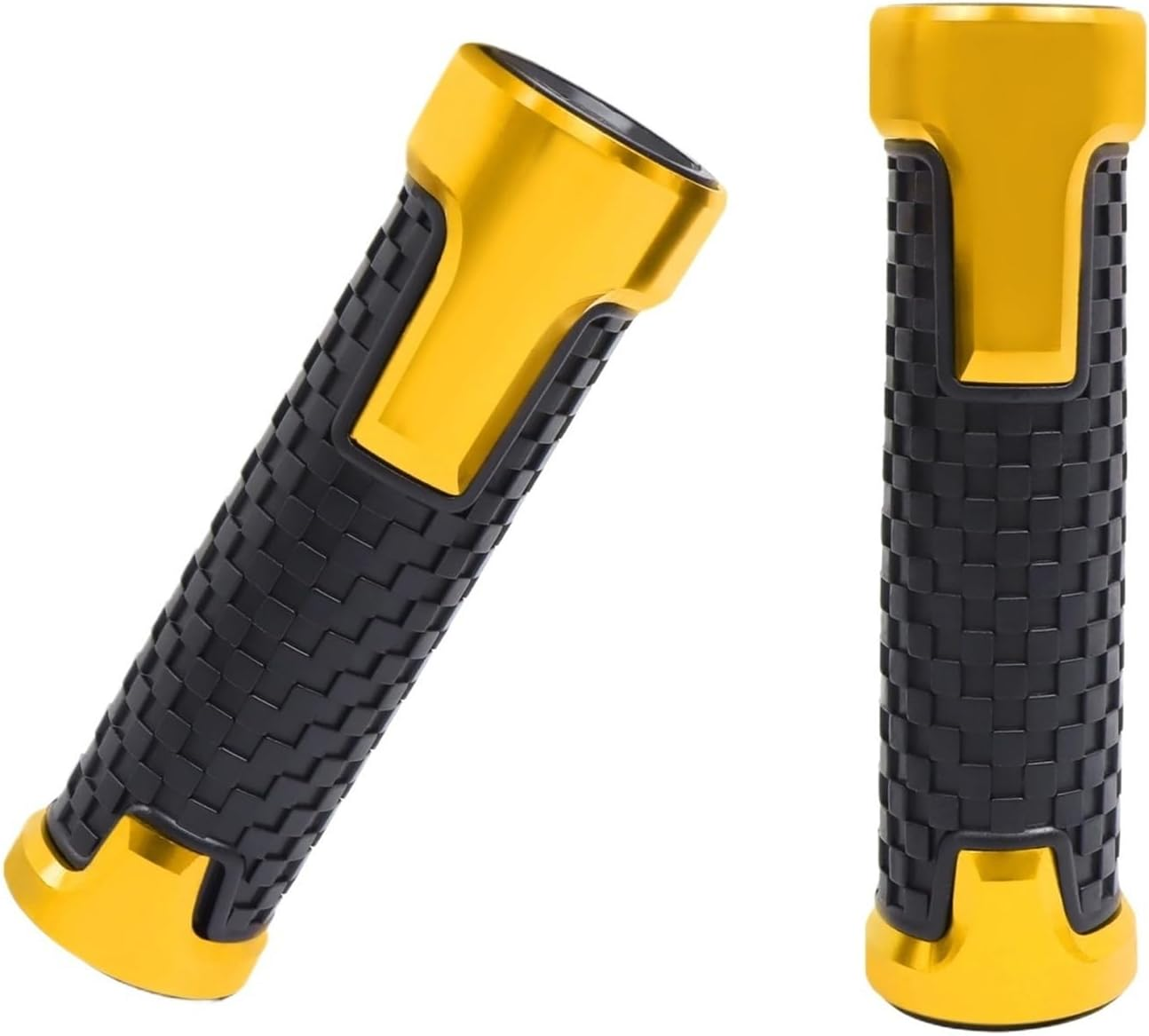 Jiningfushengdianzi Compatible with Kawasaki Ninja 250R 300 ER6 650 ZX6 ZX7 ZX9 ZX10 ZX12 ZX14 Z650 7/8'' 22MM Universal Motorcycle Handlebar Handle Grips End(Gold) image number 3