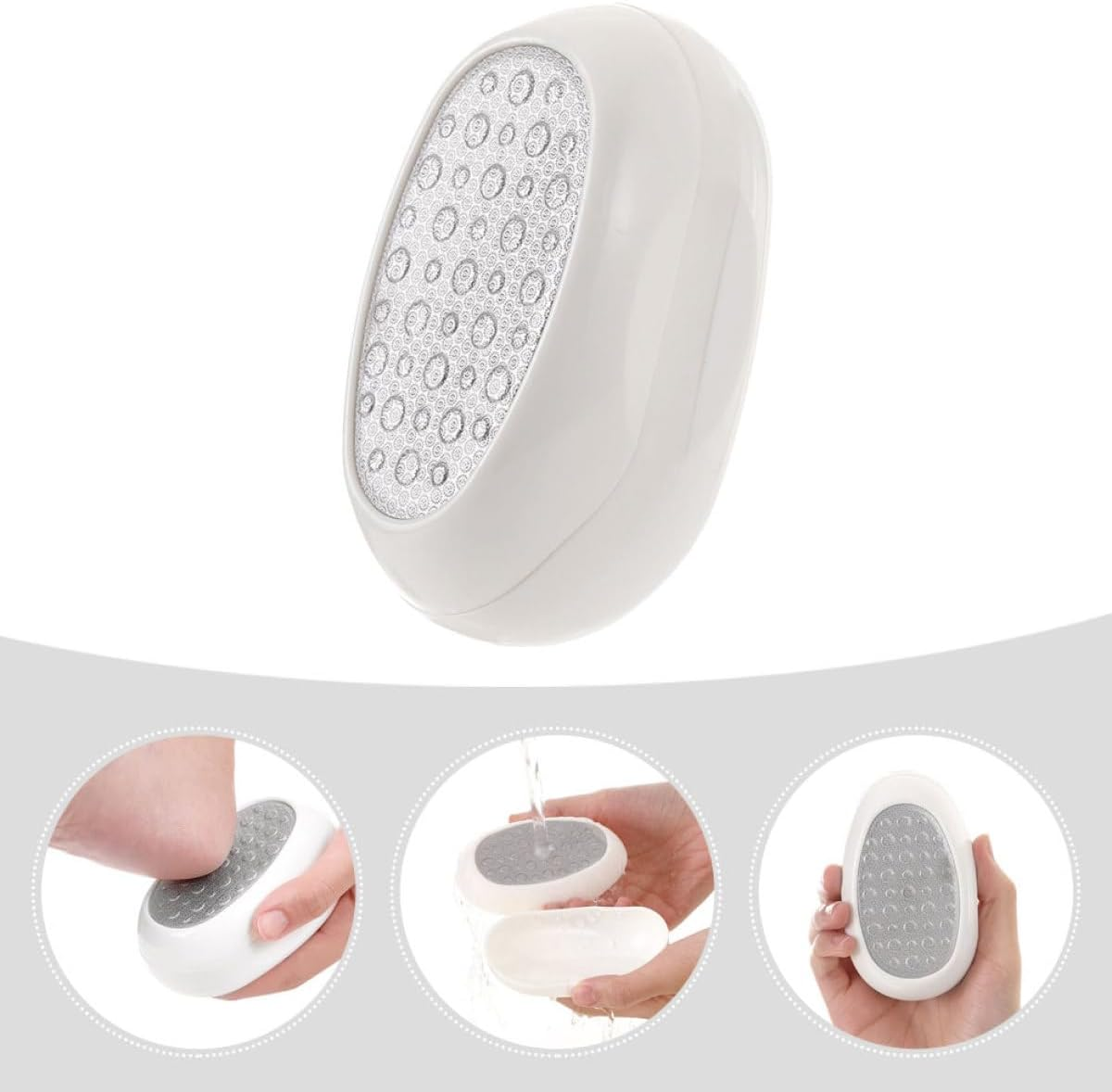 BAZEITFLOW Safe Sole Callus Remover Foot Skin File 3-In-1 Handheld Dead Skin Trimmer Foot Care Tool for Exfoliating and Removing Calluses image number 6