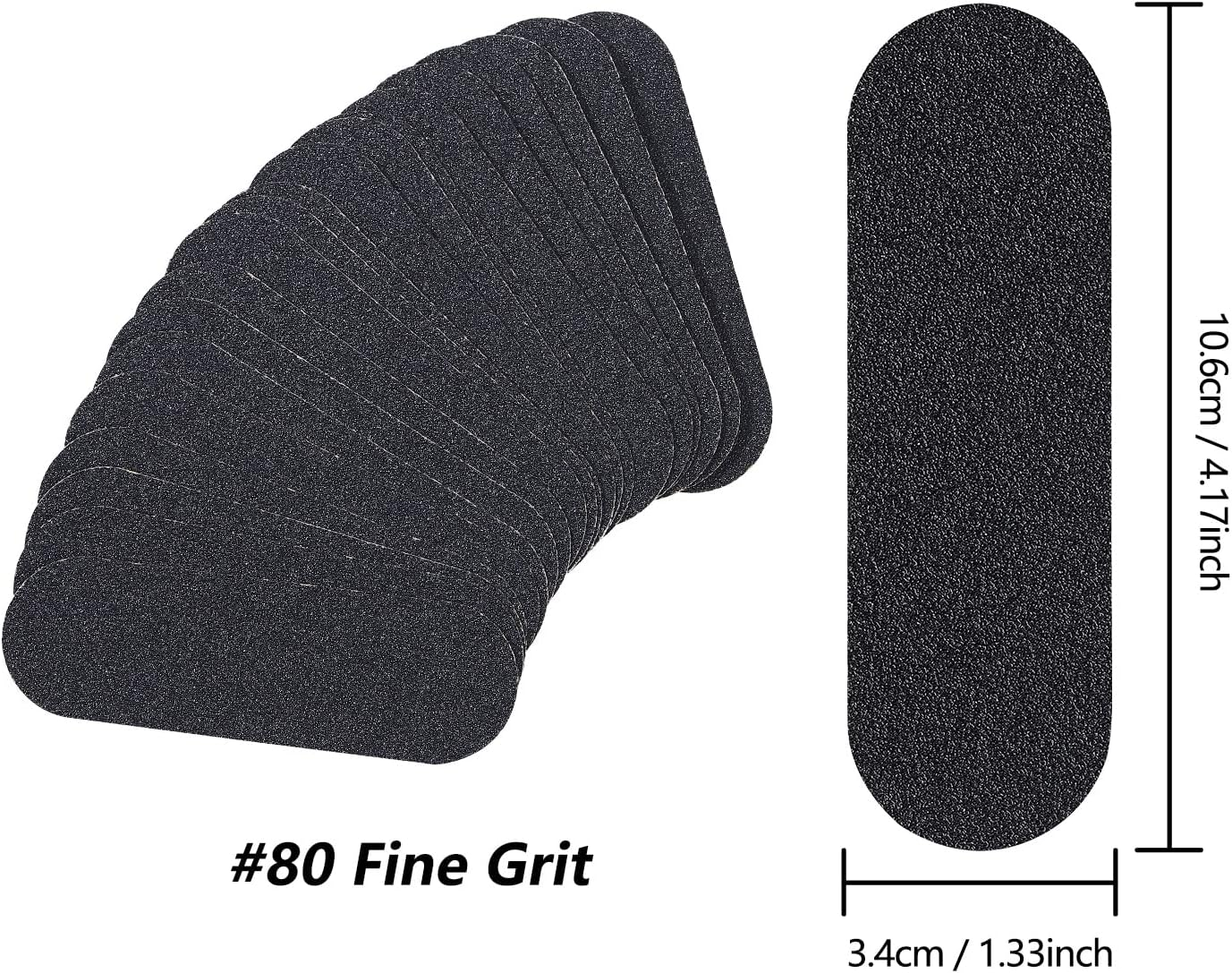 BNG Foot File Set, 40 Pieces Replacement Sandpaper Refill Pads, Pedicure Tool for Stainless Steel Foot Rasp, Hard, Cracked Heel, Dead Skin, Cuticle, Callus Remover, #80 image number 1