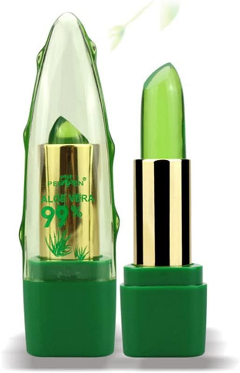 2PCS Color Changing Lip Balm, Aloe Vera Lipstick, Color Changing Lipstick for Women, Temperature Color Changing Lip Balm, Hydrate Lip Care Balm Tinted Jelly Lipstick (Jelly Lipstick)