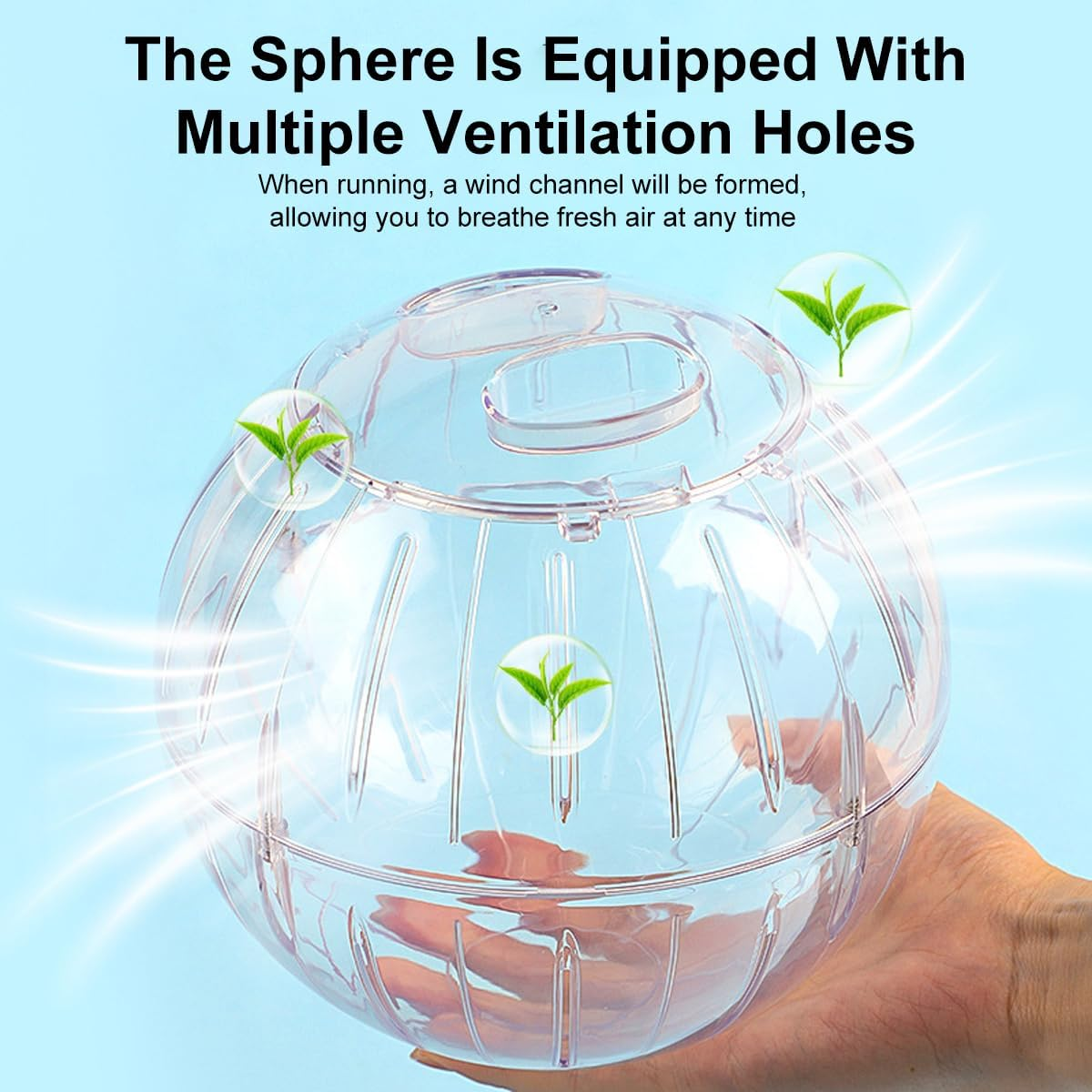 AIMALL Hamster Exercise Ball, Golden Bear Running Sports Ball, Durable ABS Rolling Ball with Ventilation, Secure Lock Design, 7.09 Inches Diameter image number 2