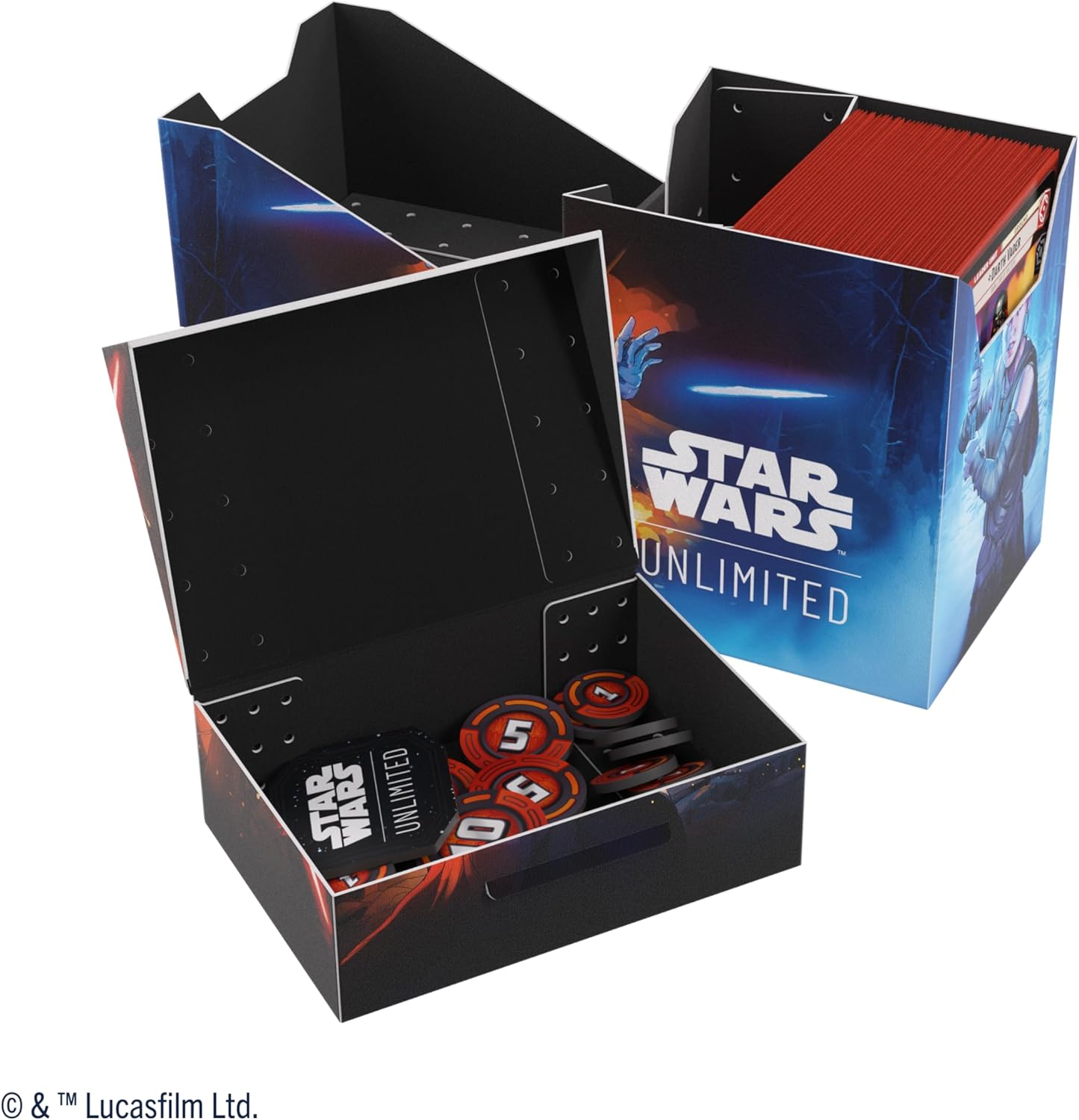 Gamegenic Star Wars Unlimited Rey/Kylo Ren Soft Crate Printed Deck Box