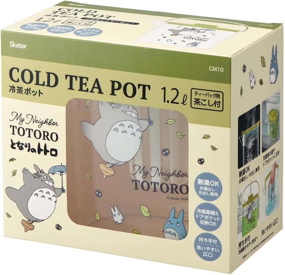 Skater CM10-A My Neighbor Totoro Studio Ghibli Cold Tea Pot with Tea Infuser, Cold Water Bottle, Heat Resistant, Hot Water OK - Chromi image number 5