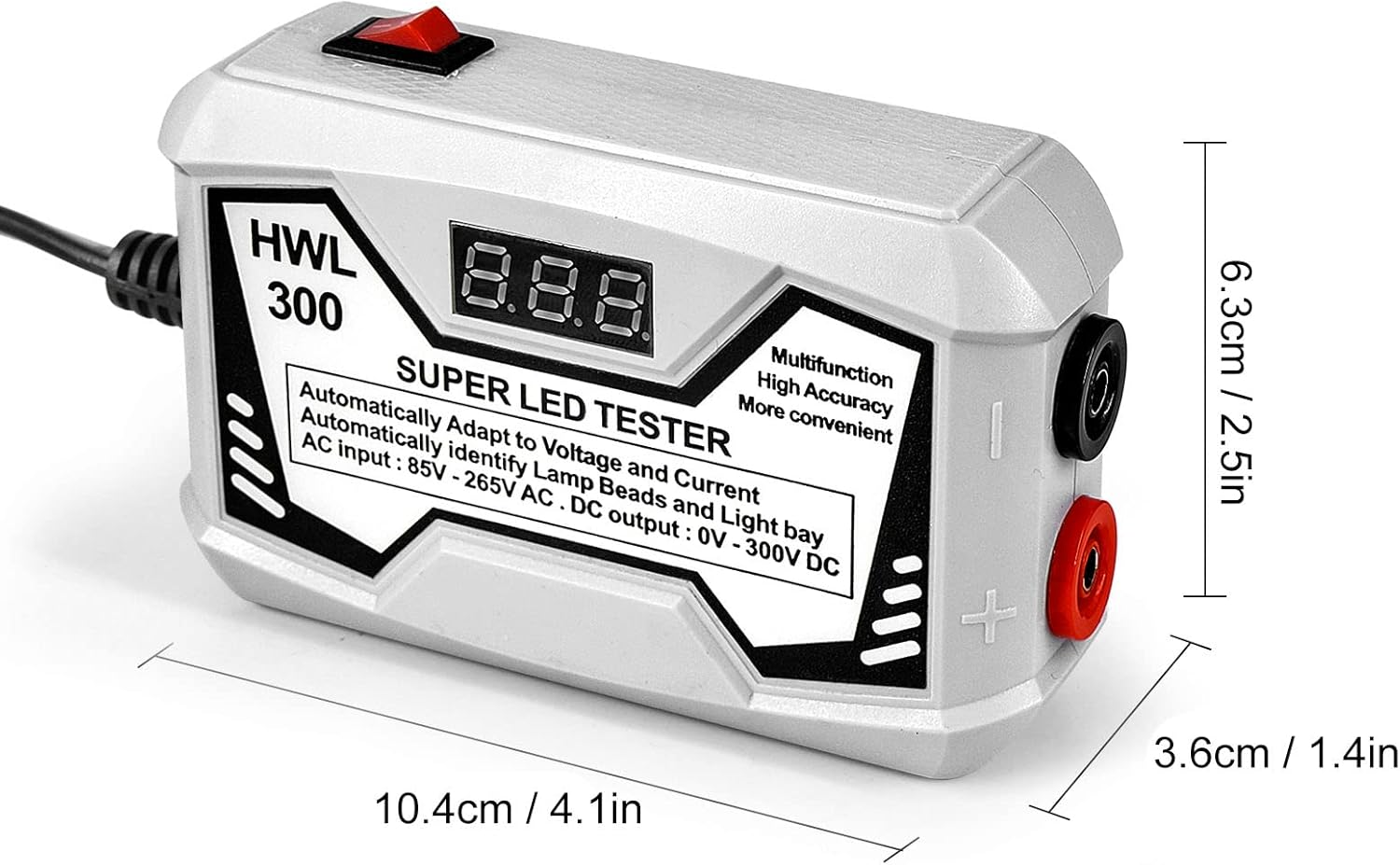 Super LED Tester, 85‑265V 18W Portable Adjustable Voltage Non Electric Shock Real Time Digital Display Automatic Detection TV Backlight Tester for Inspection (AU Plug) image number 2