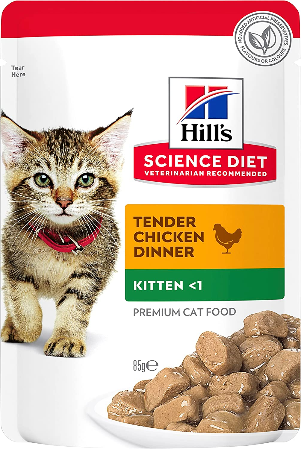 Hill'S Science Diet Kitten Wet Cat Food, Chicken, 85G, 12 Pack, Cat Food Pouches image number 2