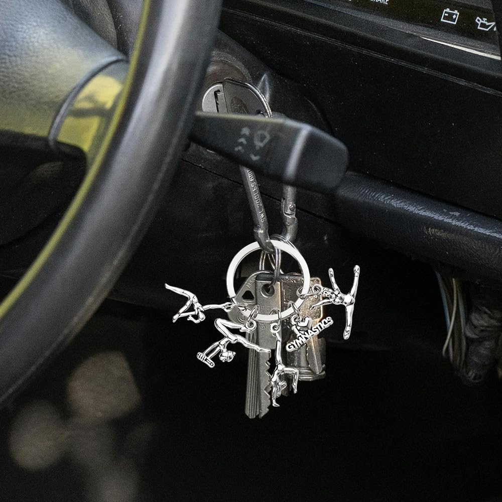 Gymnastics Themed Birthday Gifts for Granddaughter Daughter Gymnast Gift Keychain for Sister Niece Gymnastic Graduation Presents for Graduates Students Gymnast I Love Gymnastics Gifts for Gym Coach image number 4