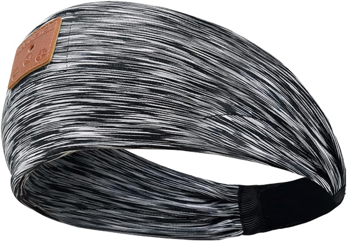 HIKOAN Music Headband Wireless Headband Sleep Headphones BT Headband Earphone Sweatband Sleeping Mask with BT5.0 and Built-In Microphone and Prompt Hi-Fi Stereo Suits for Side Sleep Sports Yoga